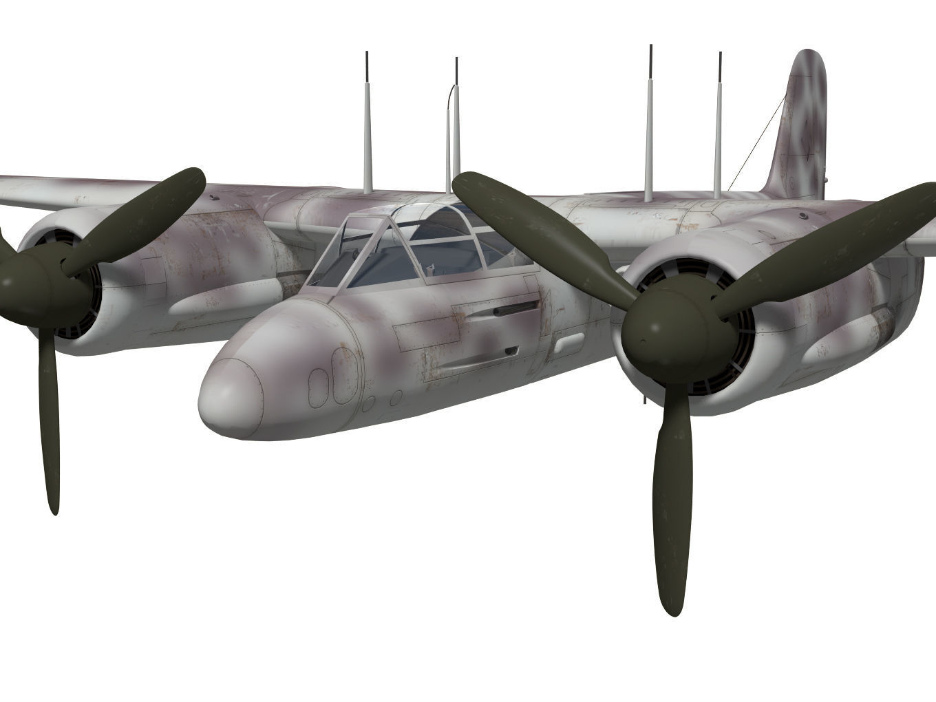 Focke Wulf Ta154 moskito 3D model_4