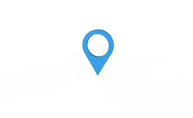 Pin 003 - Map Pointer Basic Blue Low-poly 3D model