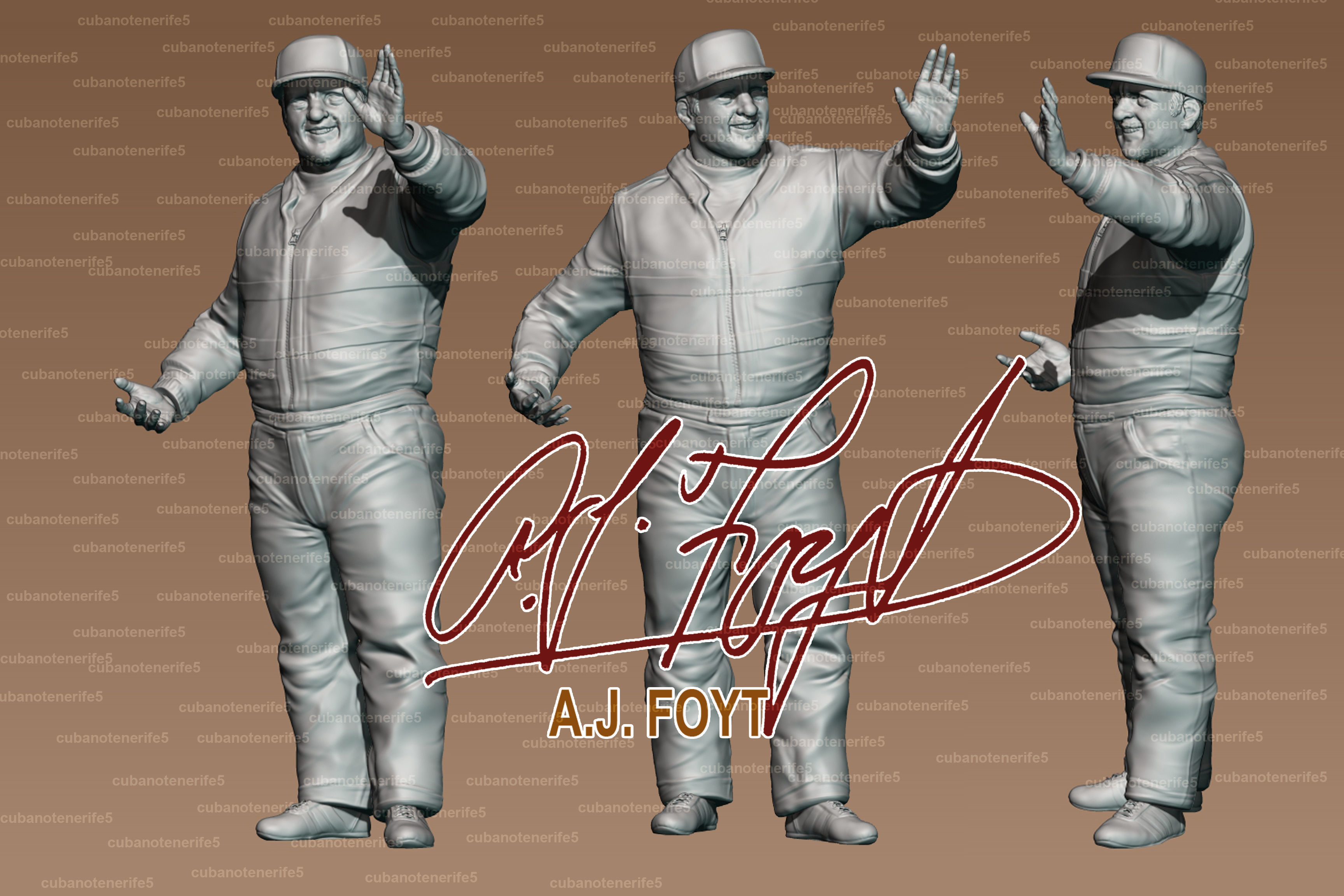 A J FOYT TRIBUTE  LAST RACE 3D print model_1