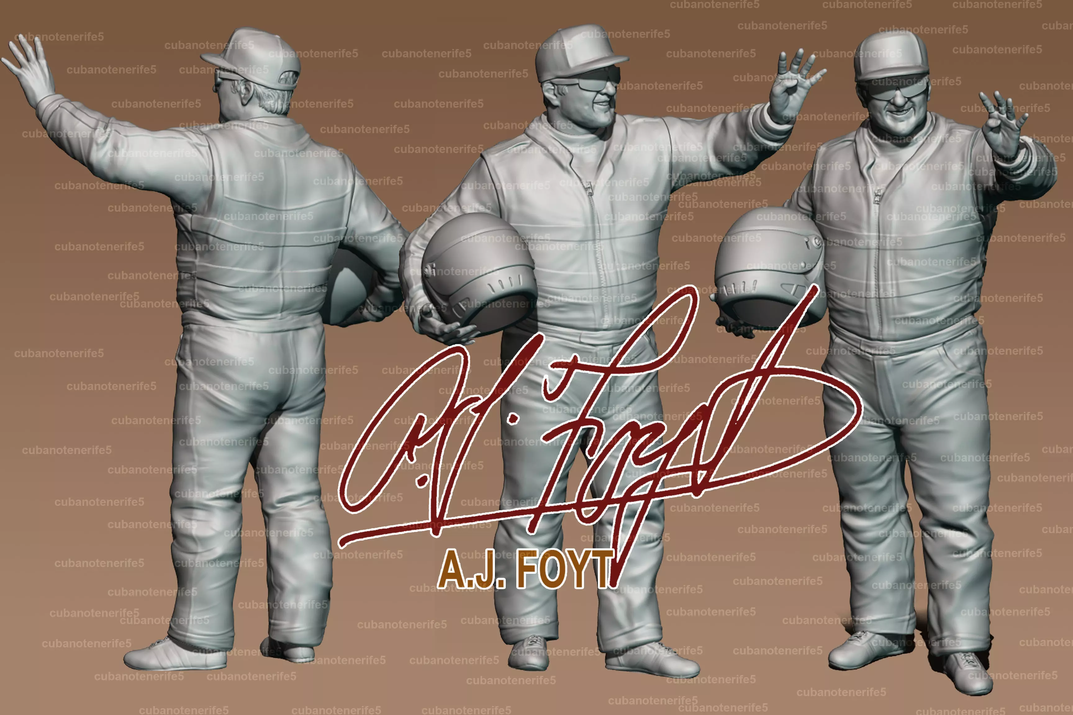 A J FOYT TRIBUTE  LAST RACE 3D print model_0