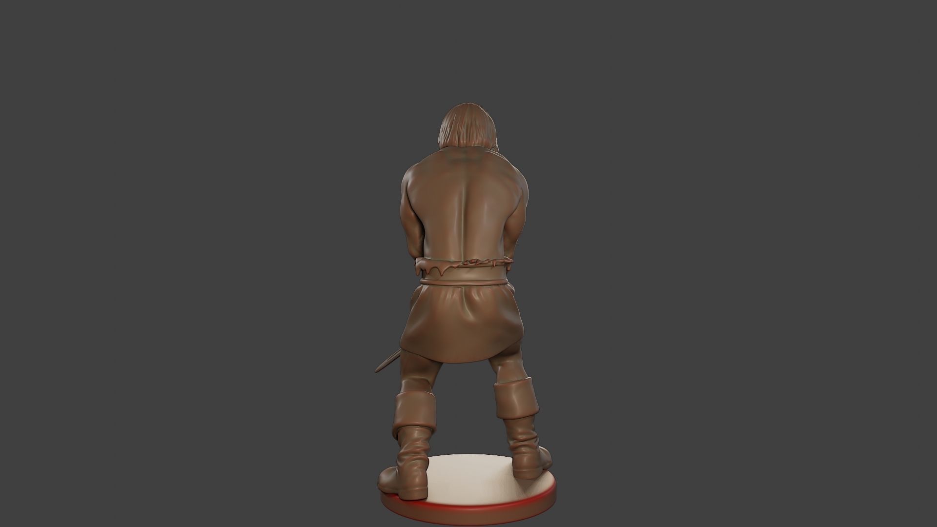 Male Barbarian 2HSword Attacking3 3D print model_6