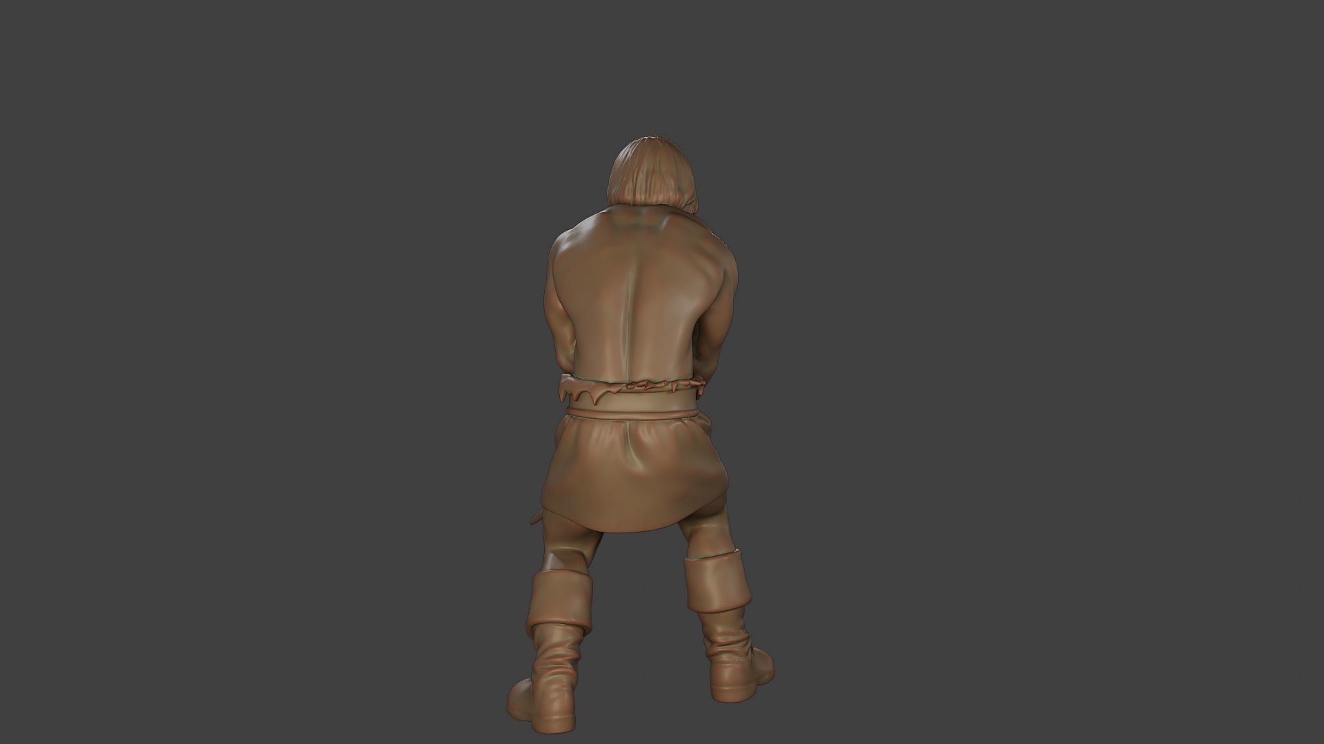 Male Barbarian 2HSword Attacking3 3D print model_25