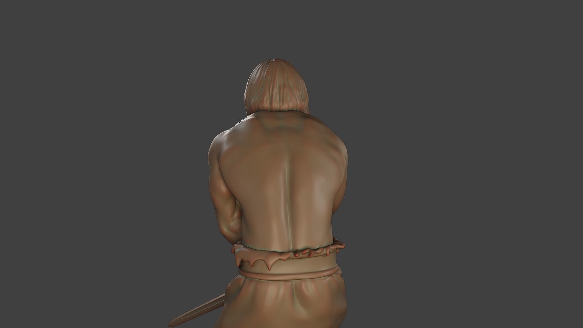 Male Barbarian 2HSword Attacking3 3D print model_21