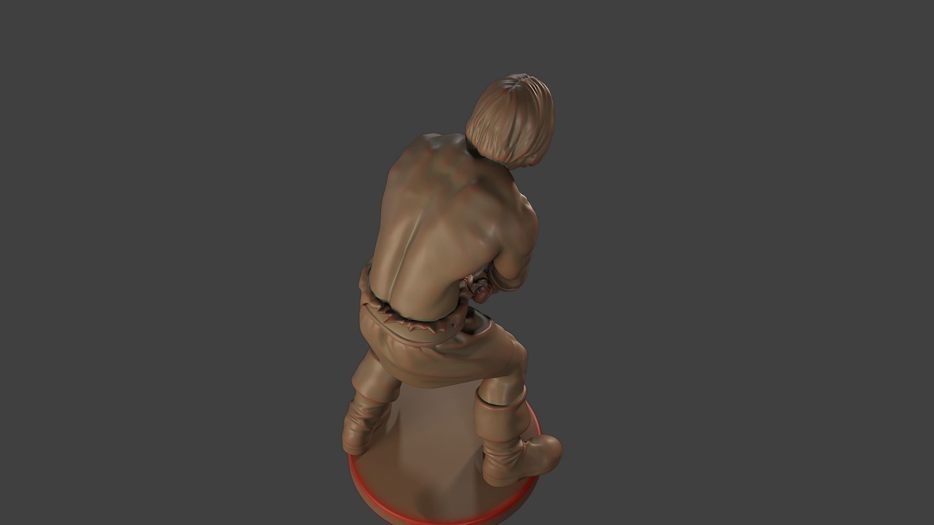 Male Barbarian 2HSword Attacking3 3D print model_22