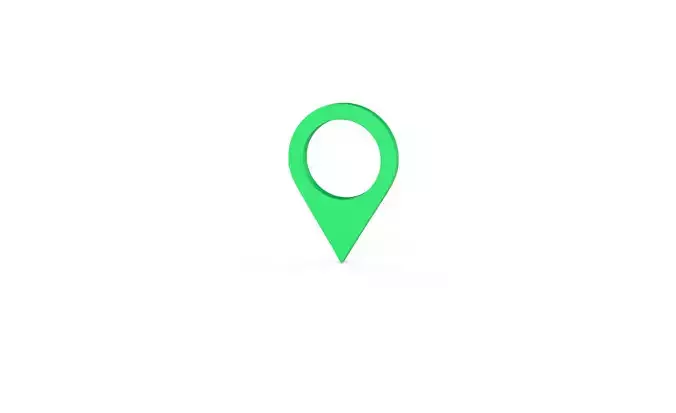 Pin 003 - Map Pointer Basic Green Low-poly 3D model