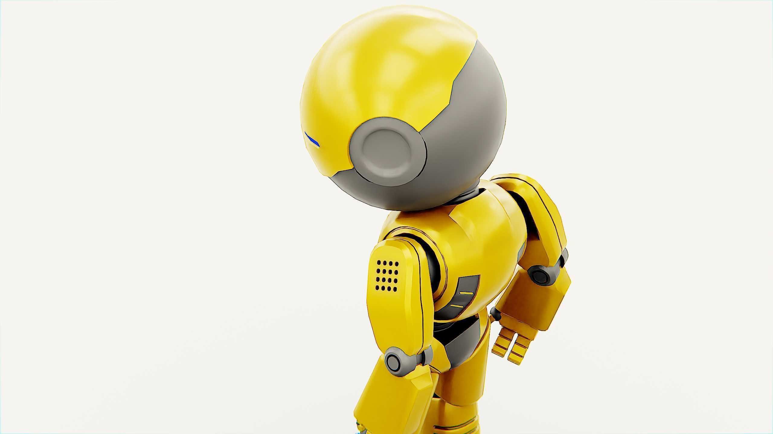 DROID NINO C-2 Rigged for Unreal Engine - Unity - MIXAMO 3D model_24