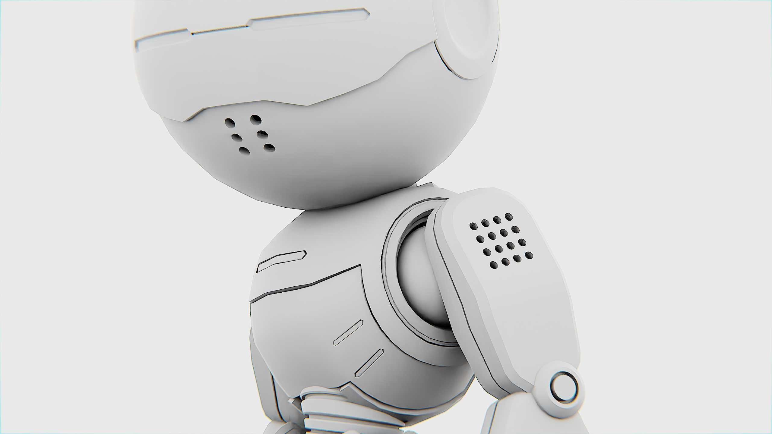 DROID NINO C-2 Rigged for Unreal Engine - Unity - MIXAMO 3D model_34