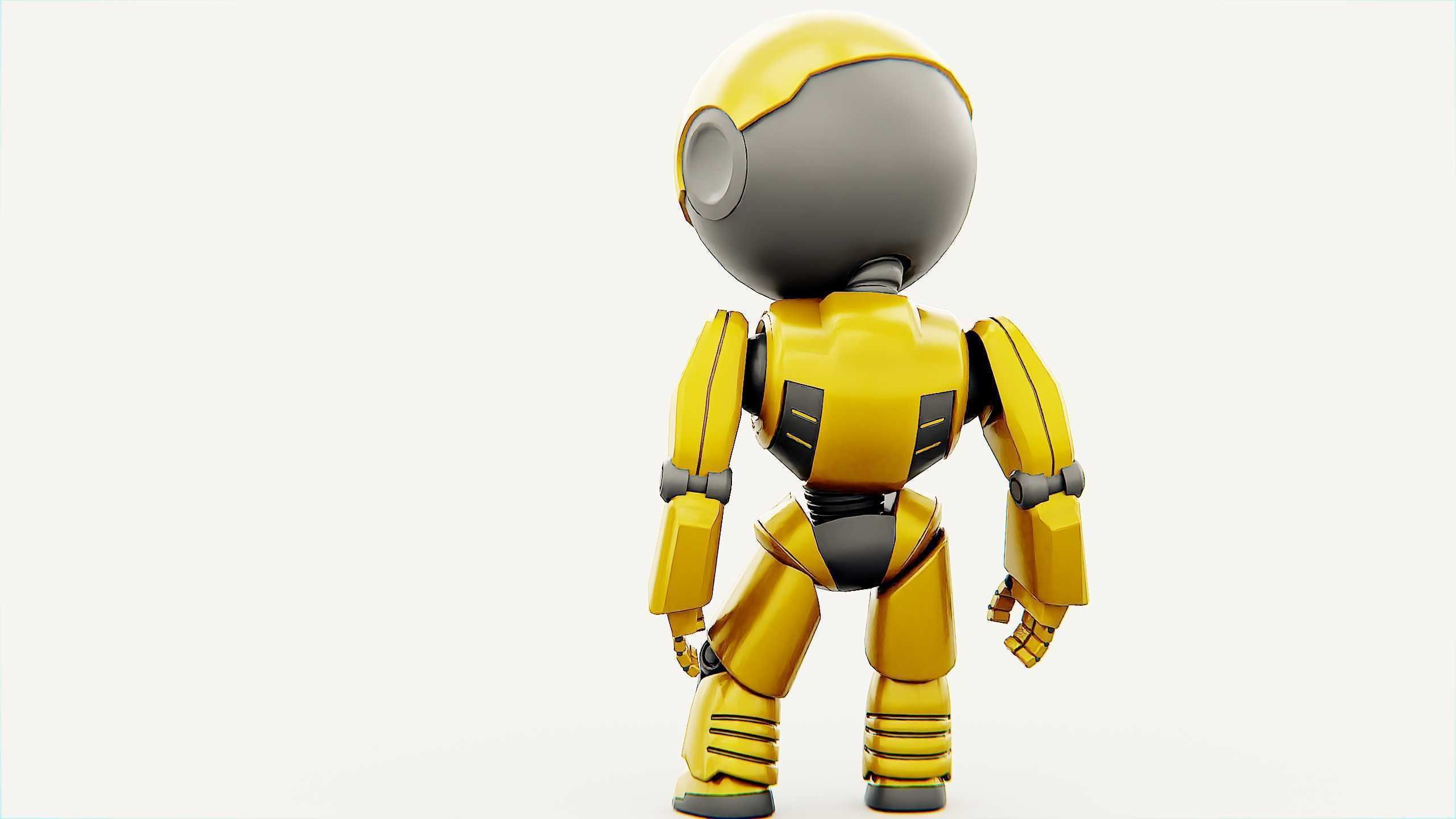 DROID NINO C-2 Rigged for Unreal Engine - Unity - MIXAMO 3D model_12