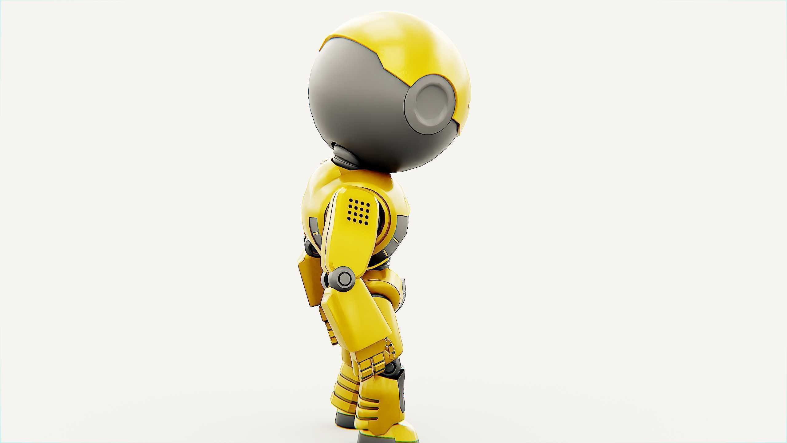 DROID NINO C-2 Rigged for Unreal Engine - Unity - MIXAMO 3D model_7