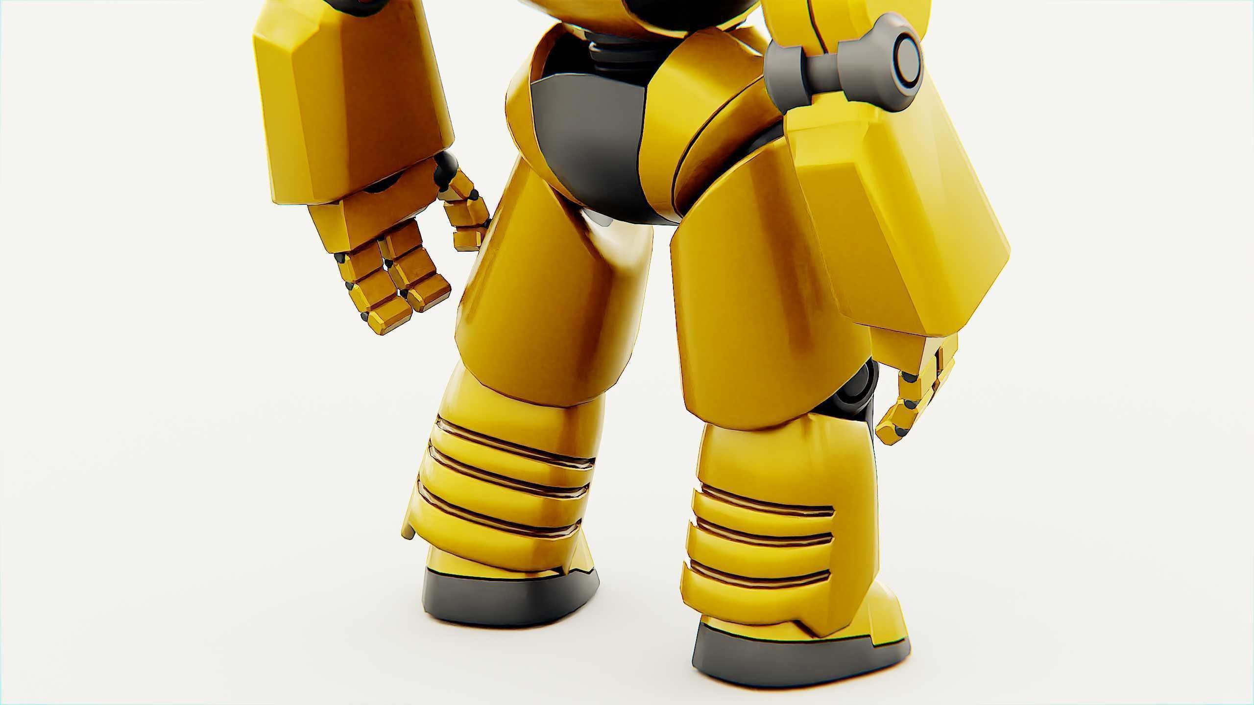 DROID NINO C-2 Rigged for Unreal Engine - Unity - MIXAMO 3D model_27