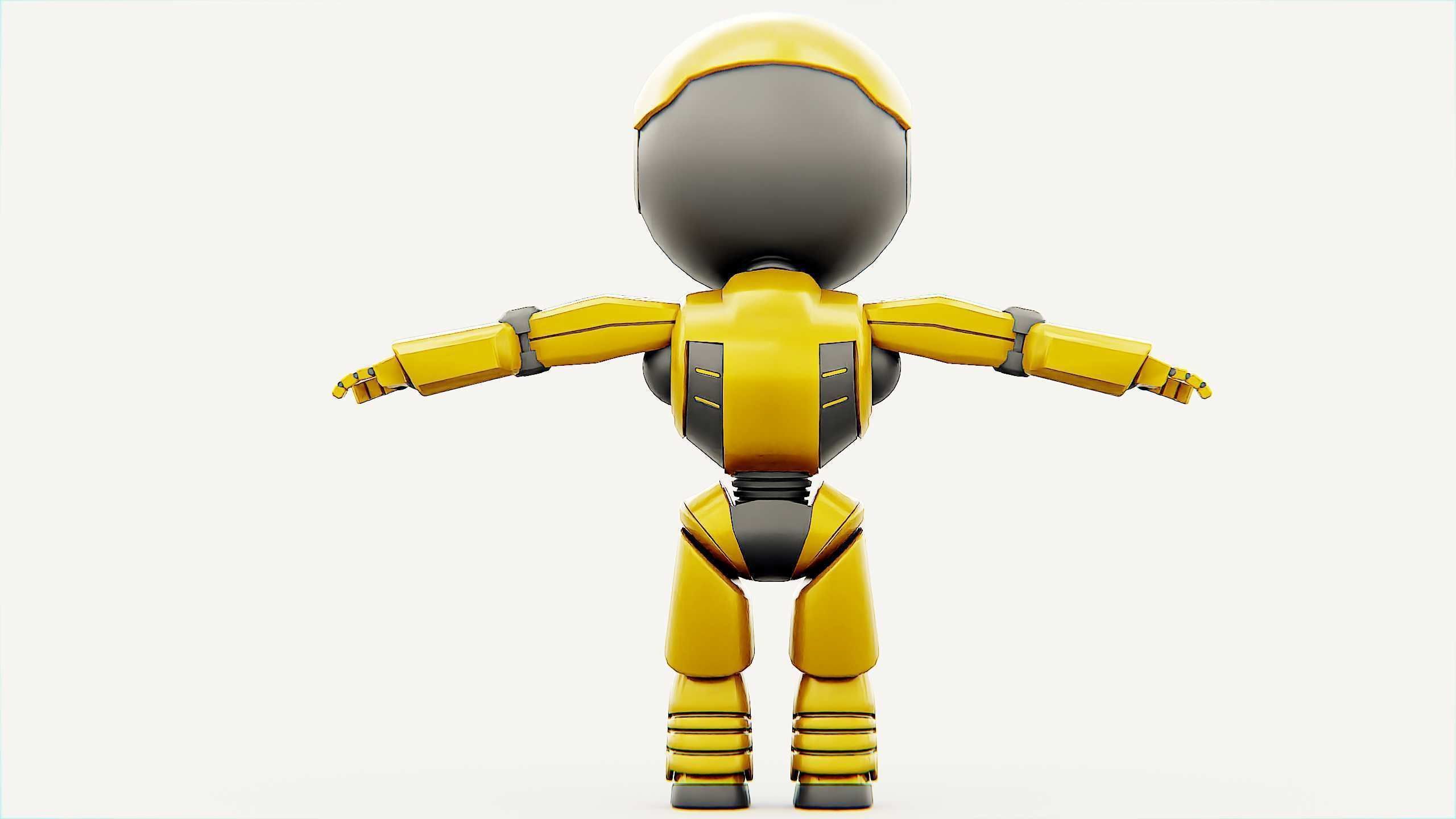 DROID NINO C-2 Rigged for Unreal Engine - Unity - MIXAMO 3D model_31