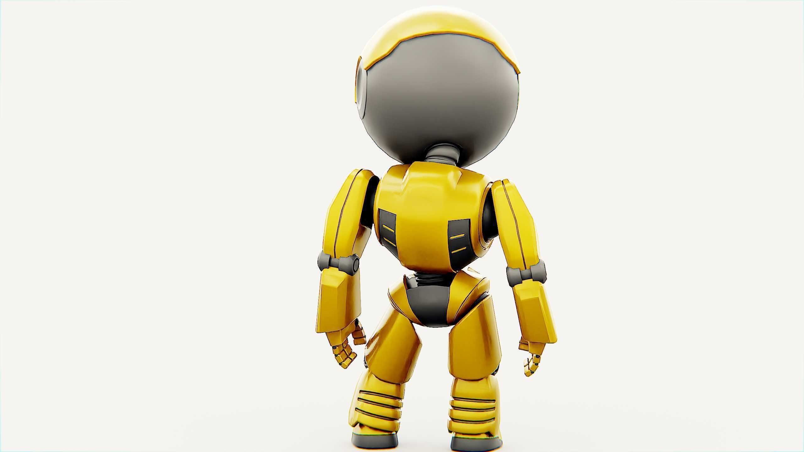 DROID NINO C-2 Rigged for Unreal Engine - Unity - MIXAMO 3D model_10