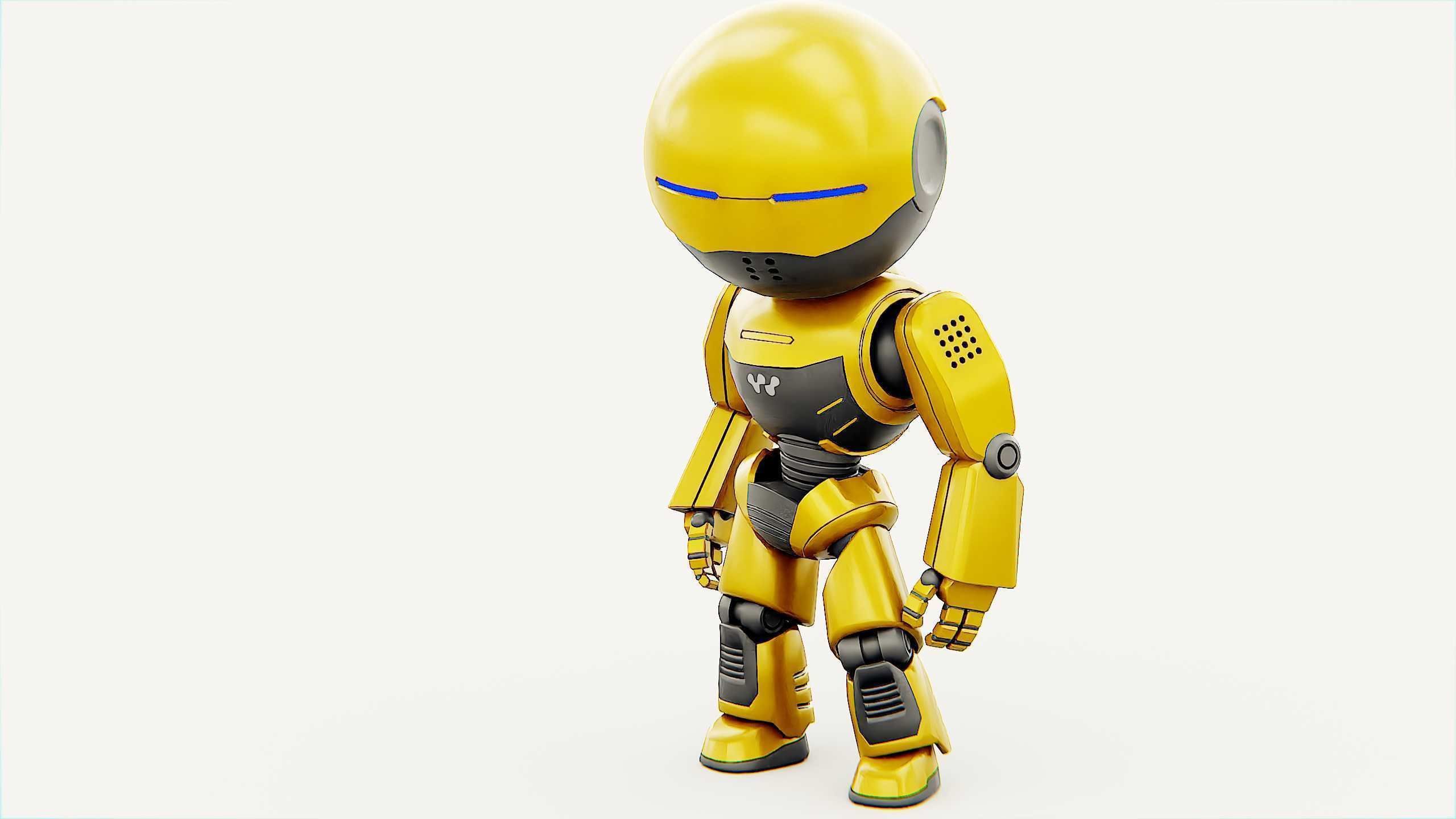 DROID NINO C-2 Rigged for Unreal Engine - Unity - MIXAMO 3D model_20