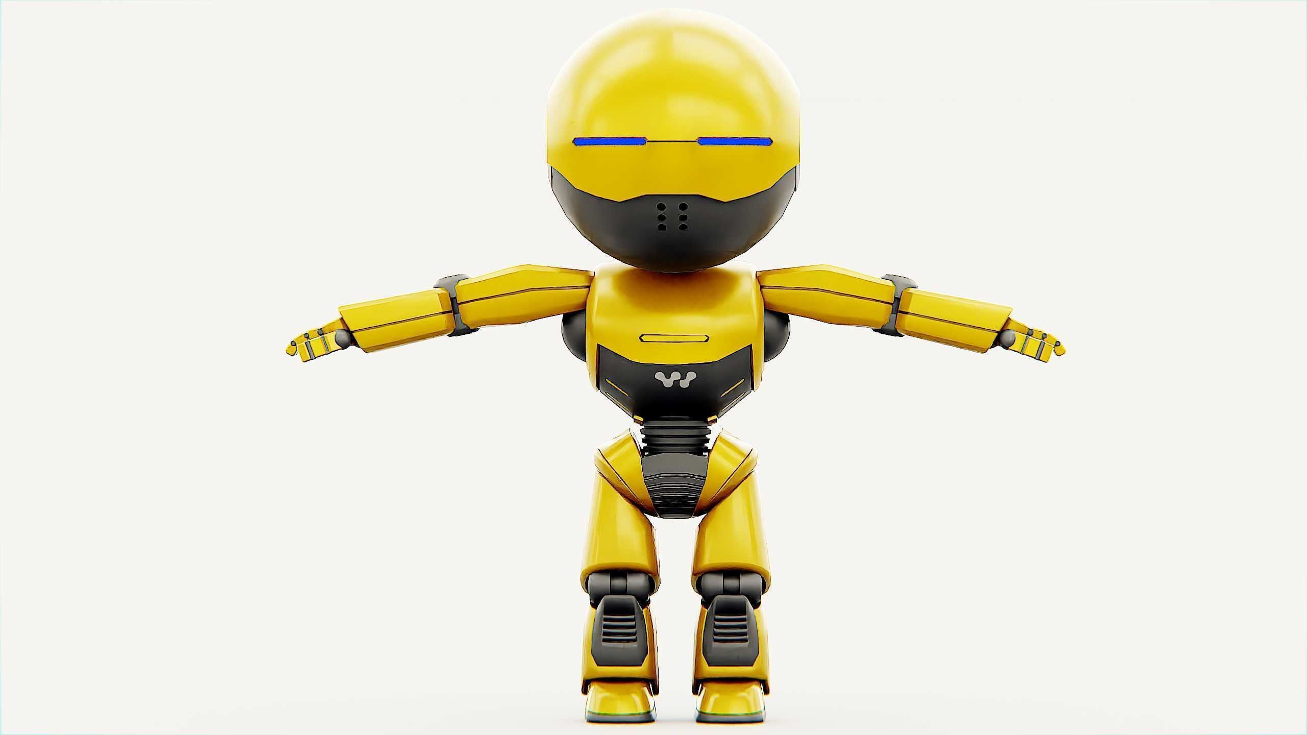 DROID NINO C-2 Rigged for Unreal Engine - Unity - MIXAMO 3D model_30