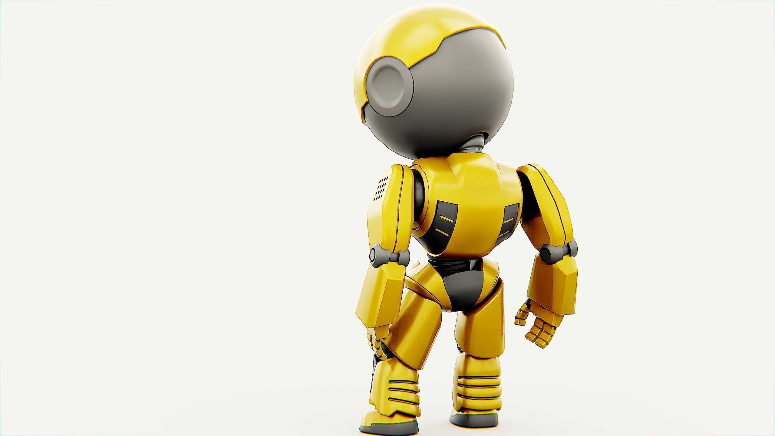 DROID NINO C-2 Rigged for Unreal Engine - Unity - MIXAMO 3D model_13