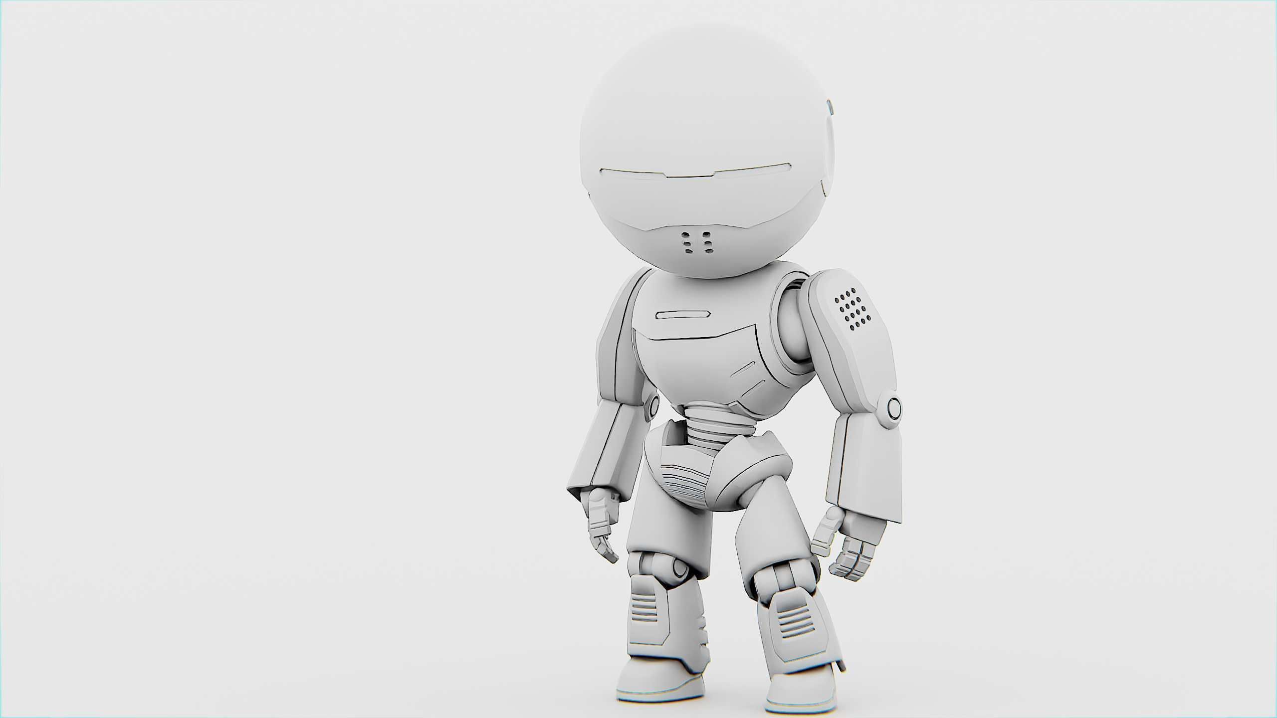 DROID NINO C-2 Rigged for Unreal Engine - Unity - MIXAMO 3D model_32