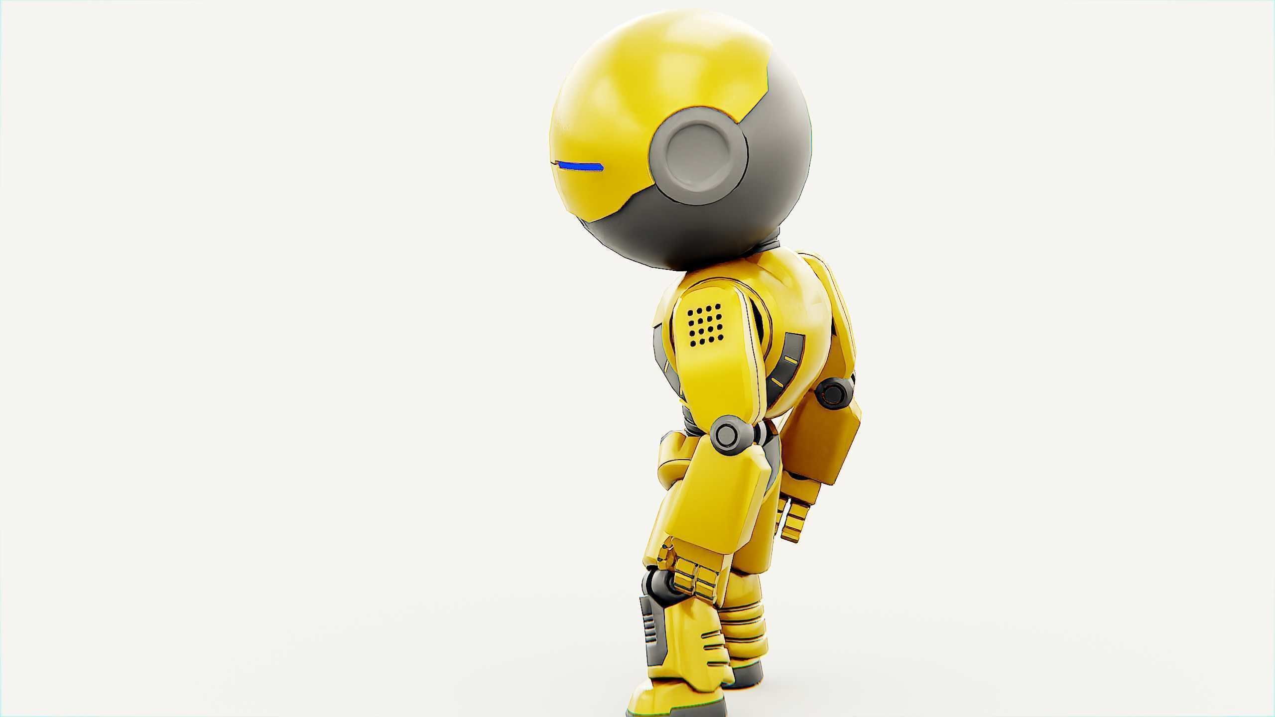 DROID NINO C-2 Rigged for Unreal Engine - Unity - MIXAMO 3D model_16
