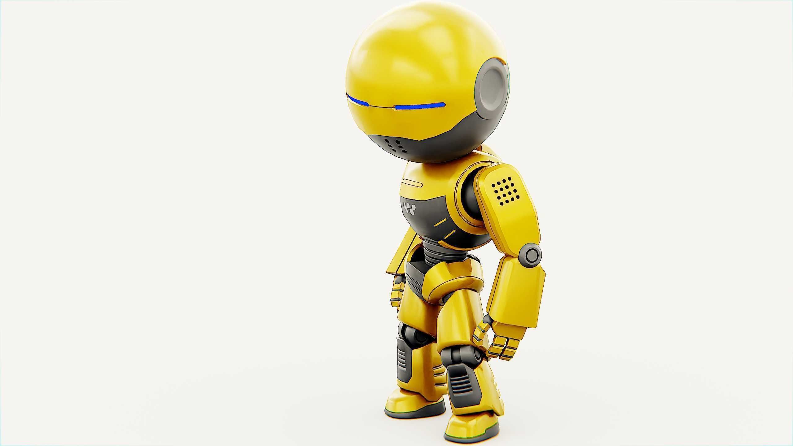 DROID NINO C-2 Rigged for Unreal Engine - Unity - MIXAMO 3D model_19