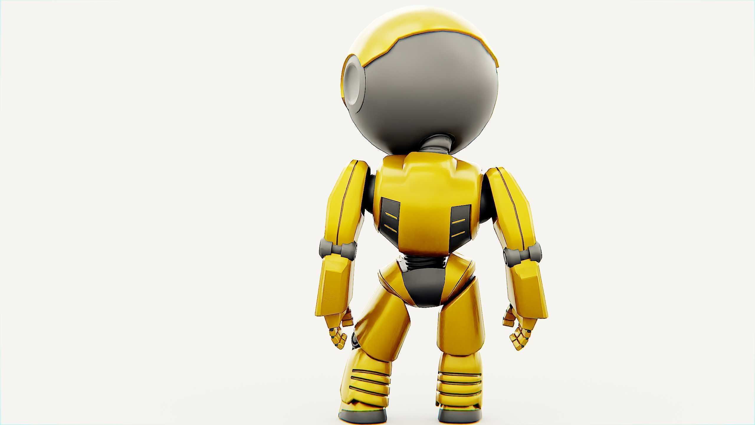 DROID NINO C-2 Rigged for Unreal Engine - Unity - MIXAMO 3D model_11