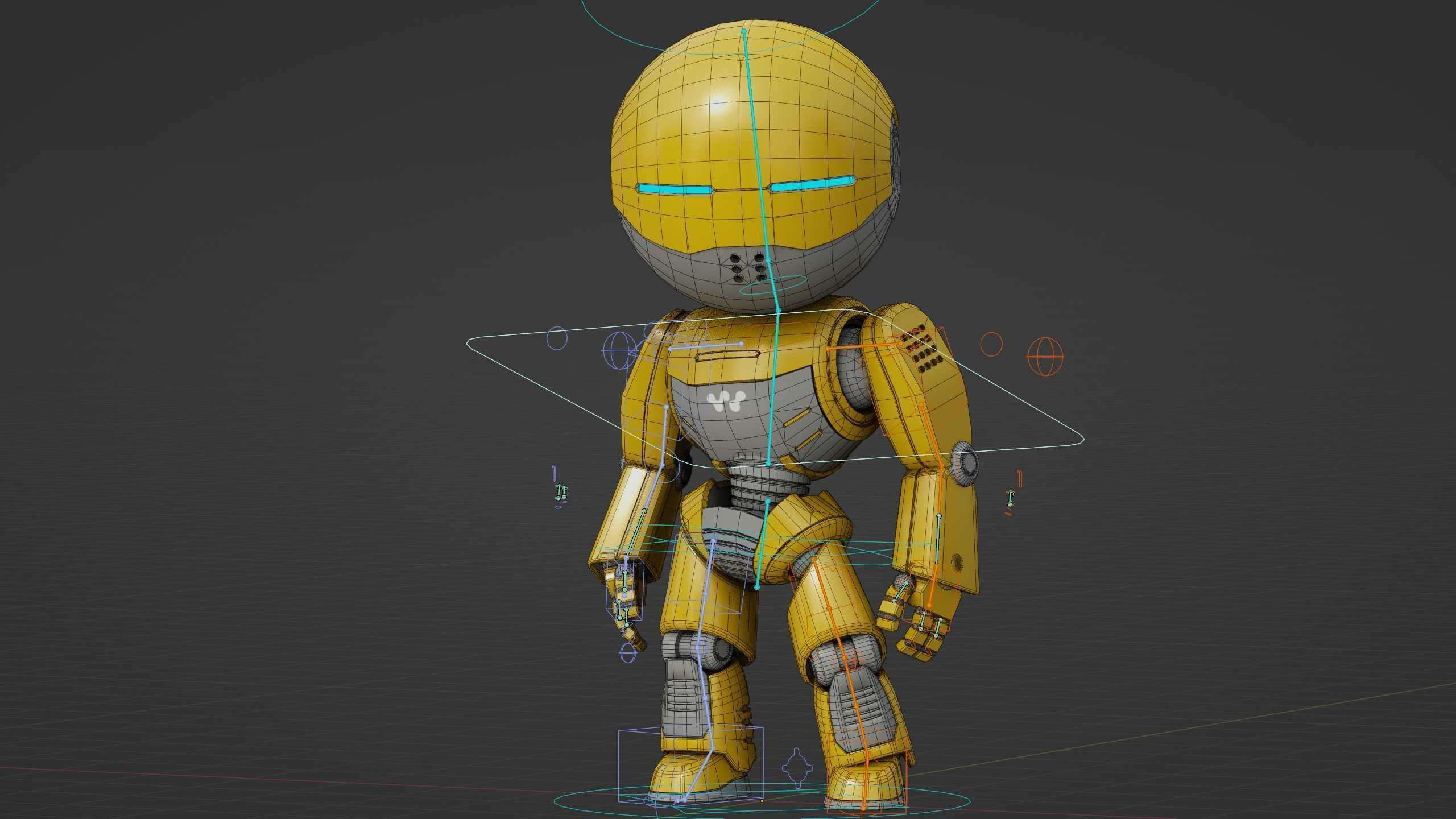 DROID NINO C-2 Rigged for Unreal Engine - Unity - MIXAMO 3D model_37