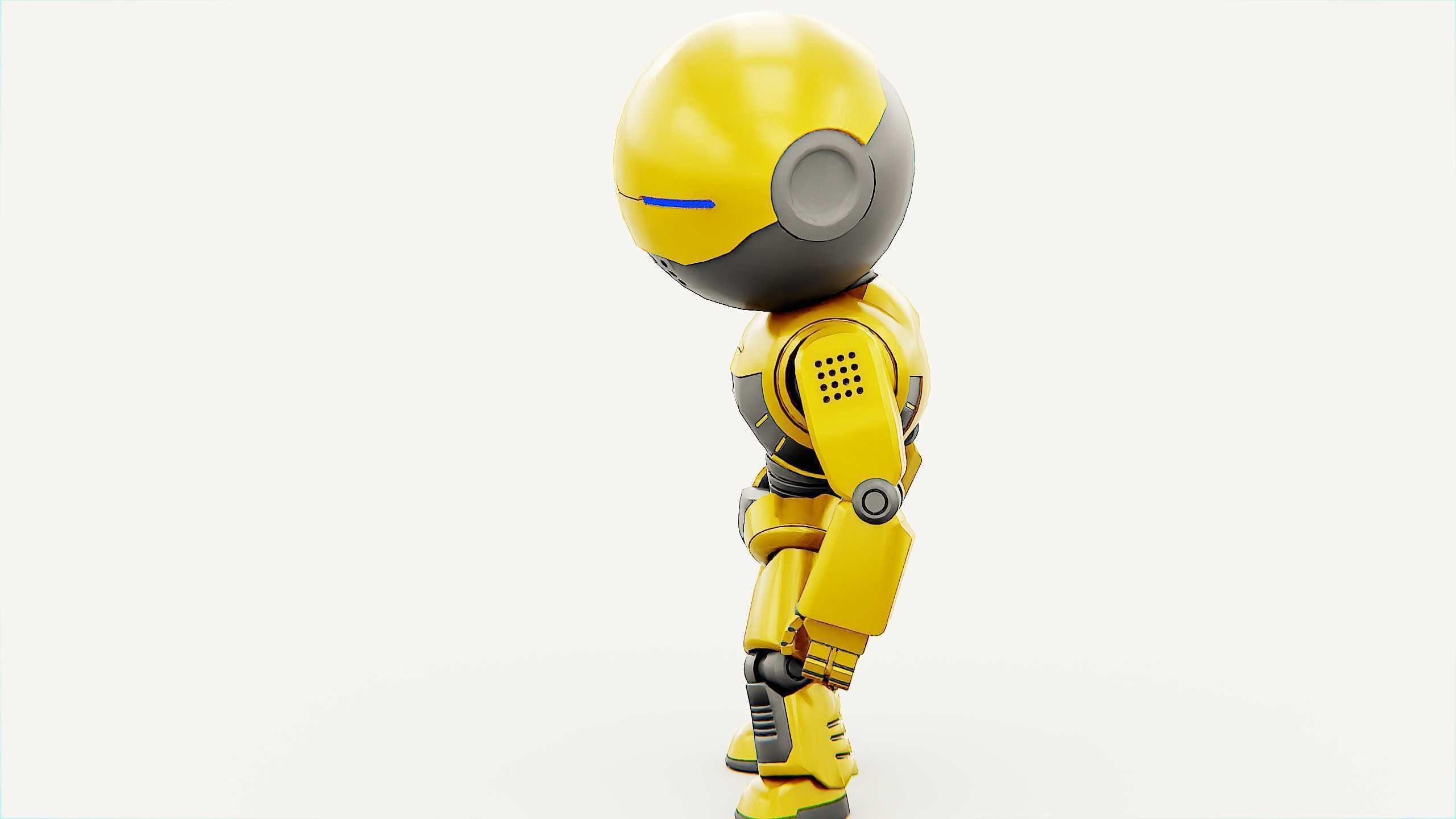 DROID NINO C-2 Rigged for Unreal Engine - Unity - MIXAMO 3D model_17