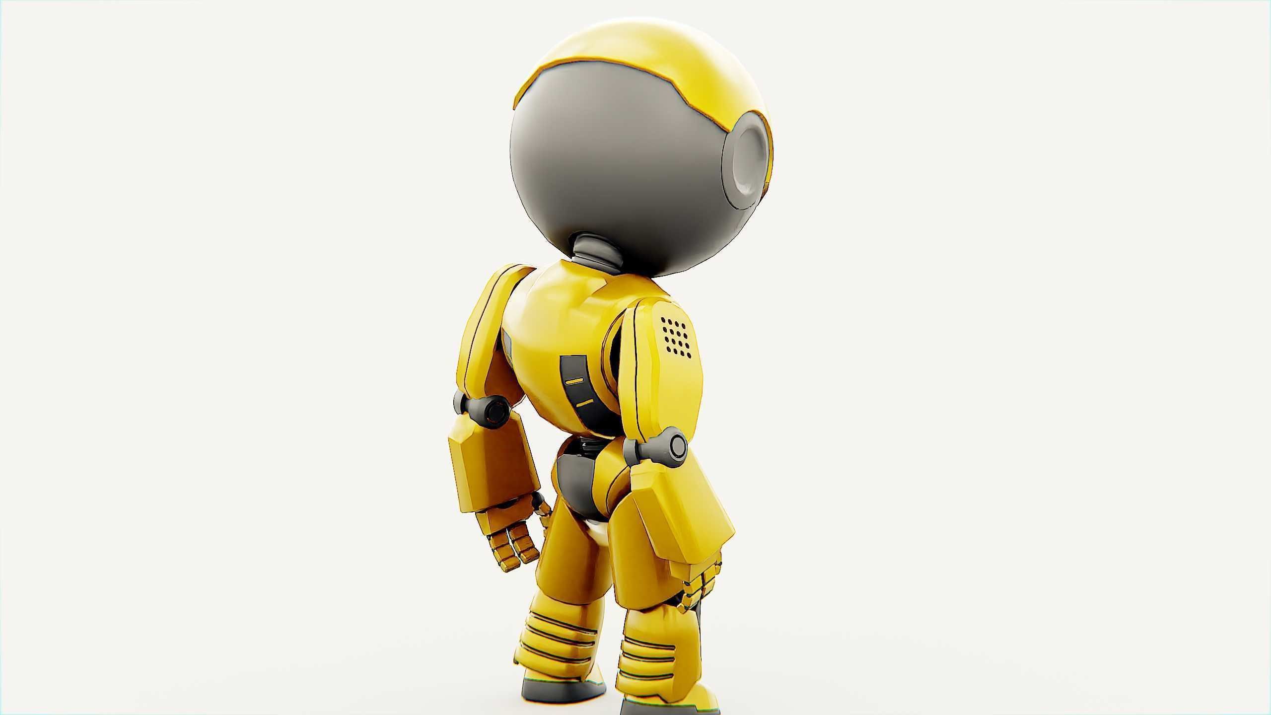 DROID NINO C-2 Rigged for Unreal Engine - Unity - MIXAMO 3D model_8