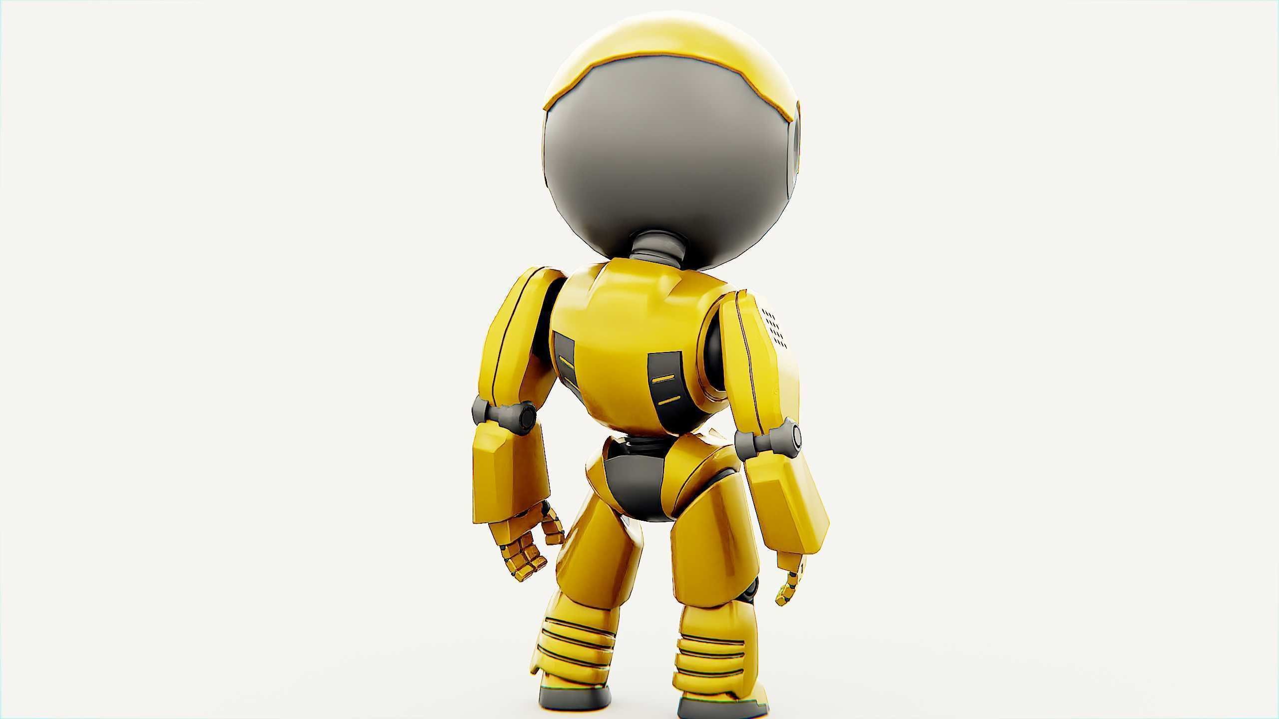 DROID NINO C-2 Rigged for Unreal Engine - Unity - MIXAMO 3D model_9
