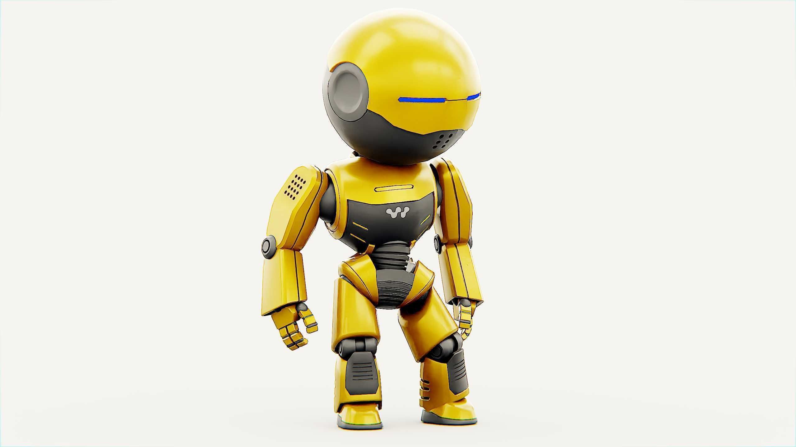 DROID NINO C-2 Rigged for Unreal Engine - Unity - MIXAMO 3D model_2