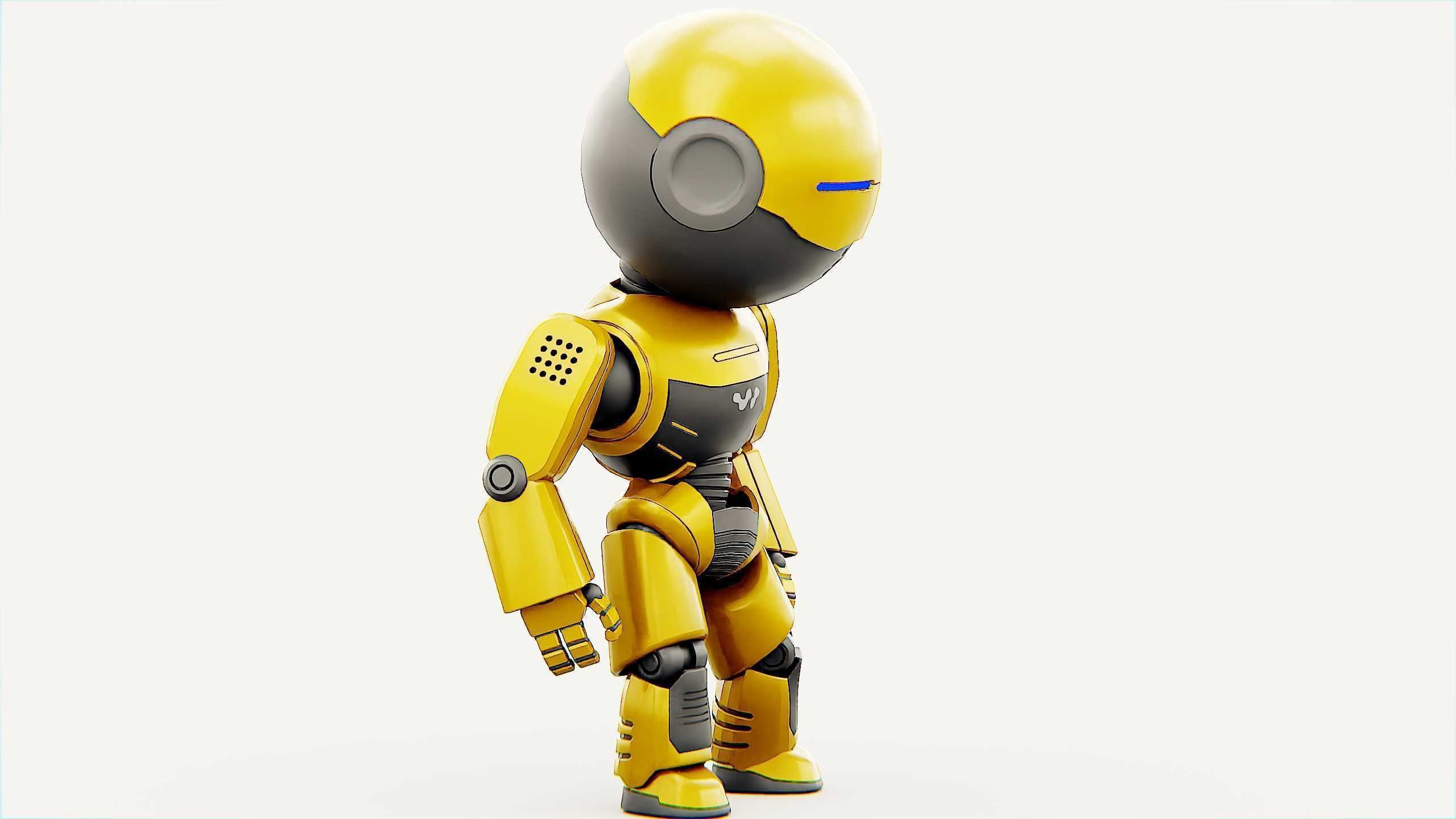 DROID NINO C-2 Rigged for Unreal Engine - Unity - MIXAMO 3D model_4