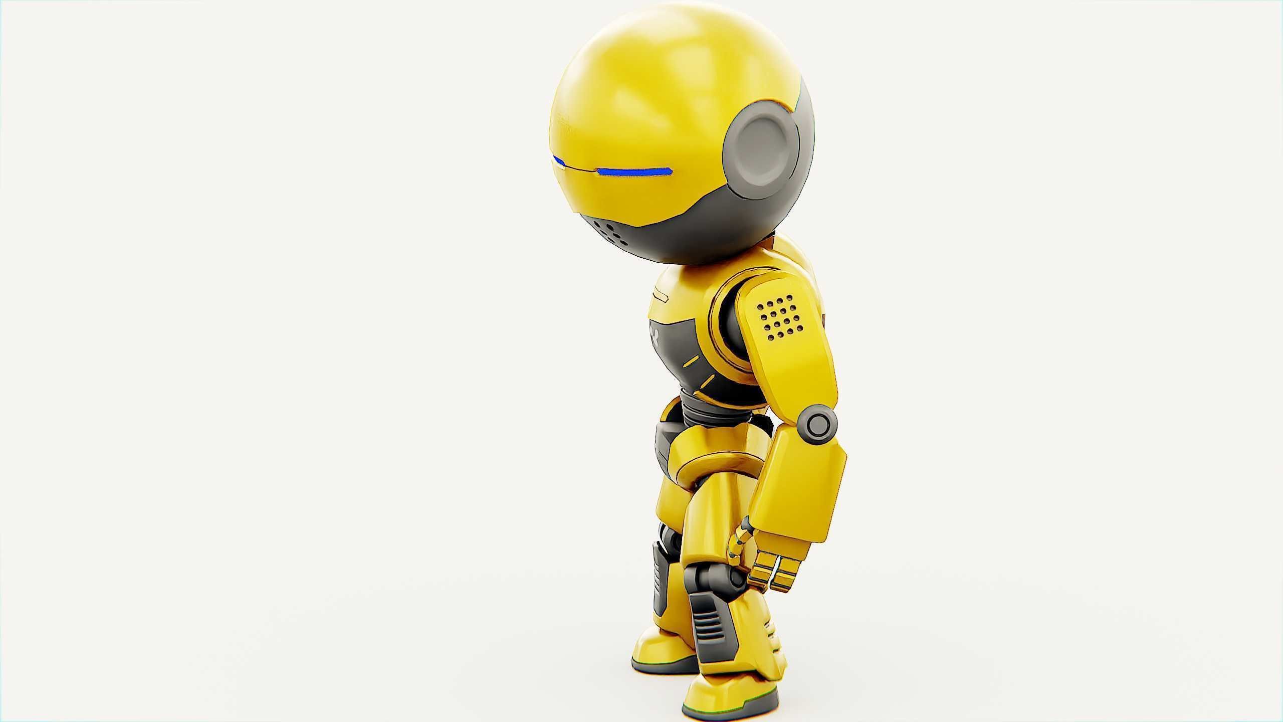 DROID NINO C-2 Rigged for Unreal Engine - Unity - MIXAMO 3D model_18