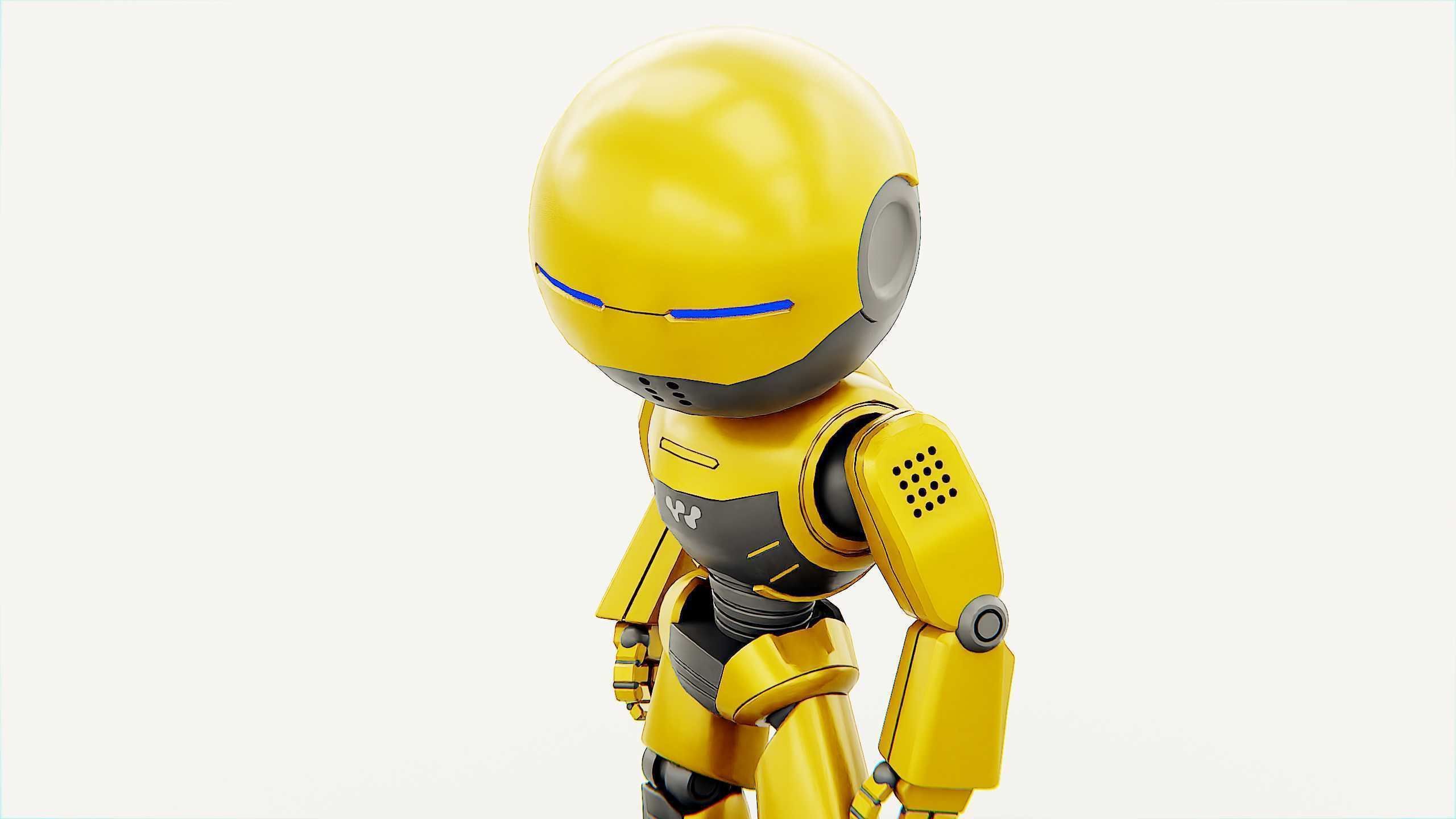 DROID NINO C-2 Rigged for Unreal Engine - Unity - MIXAMO 3D model_25