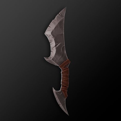 Stylized Dagger Sword Low-poly 3D model