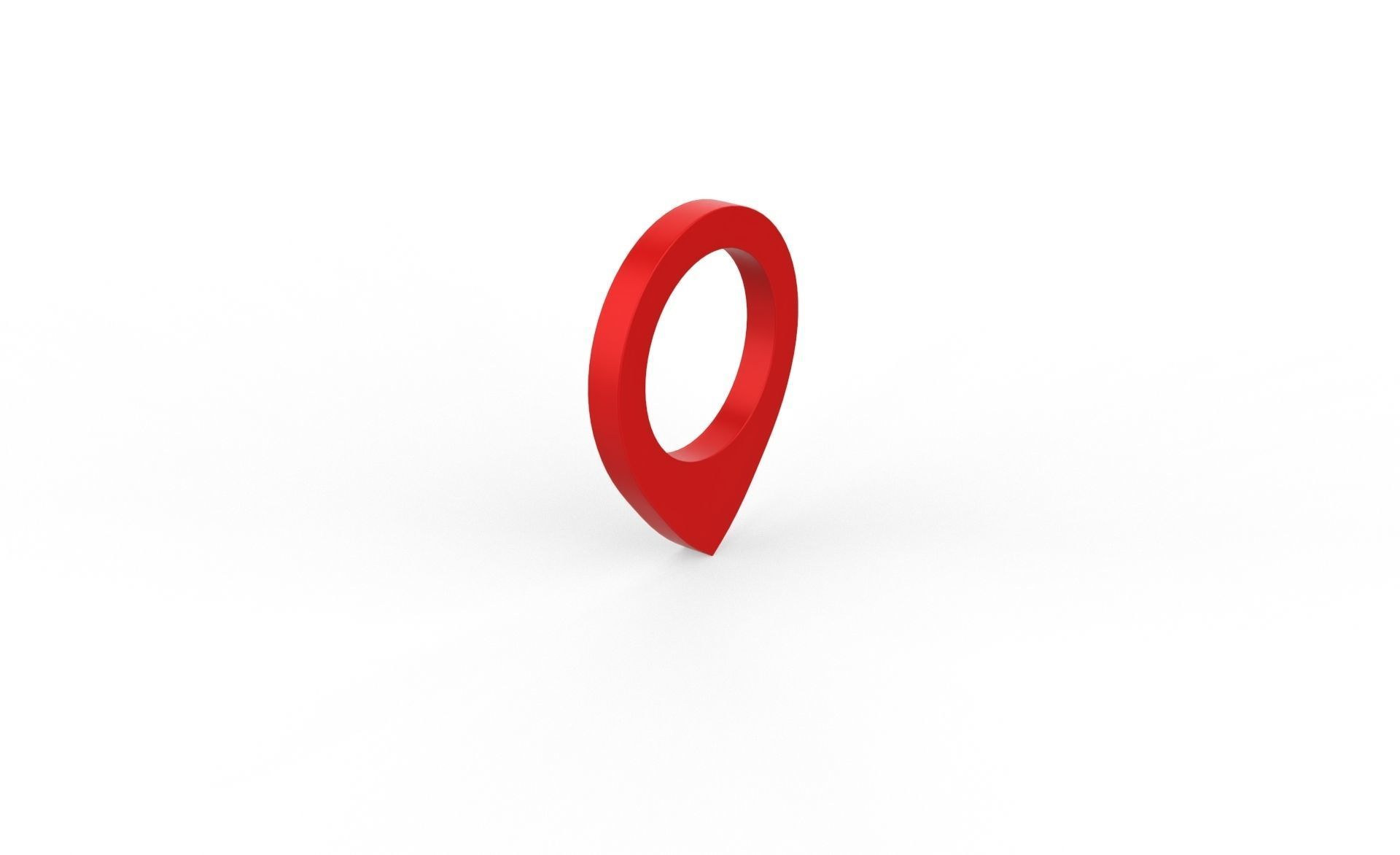 Pin 004 - Map Pointer Basic Red Low-poly 3D model_2
