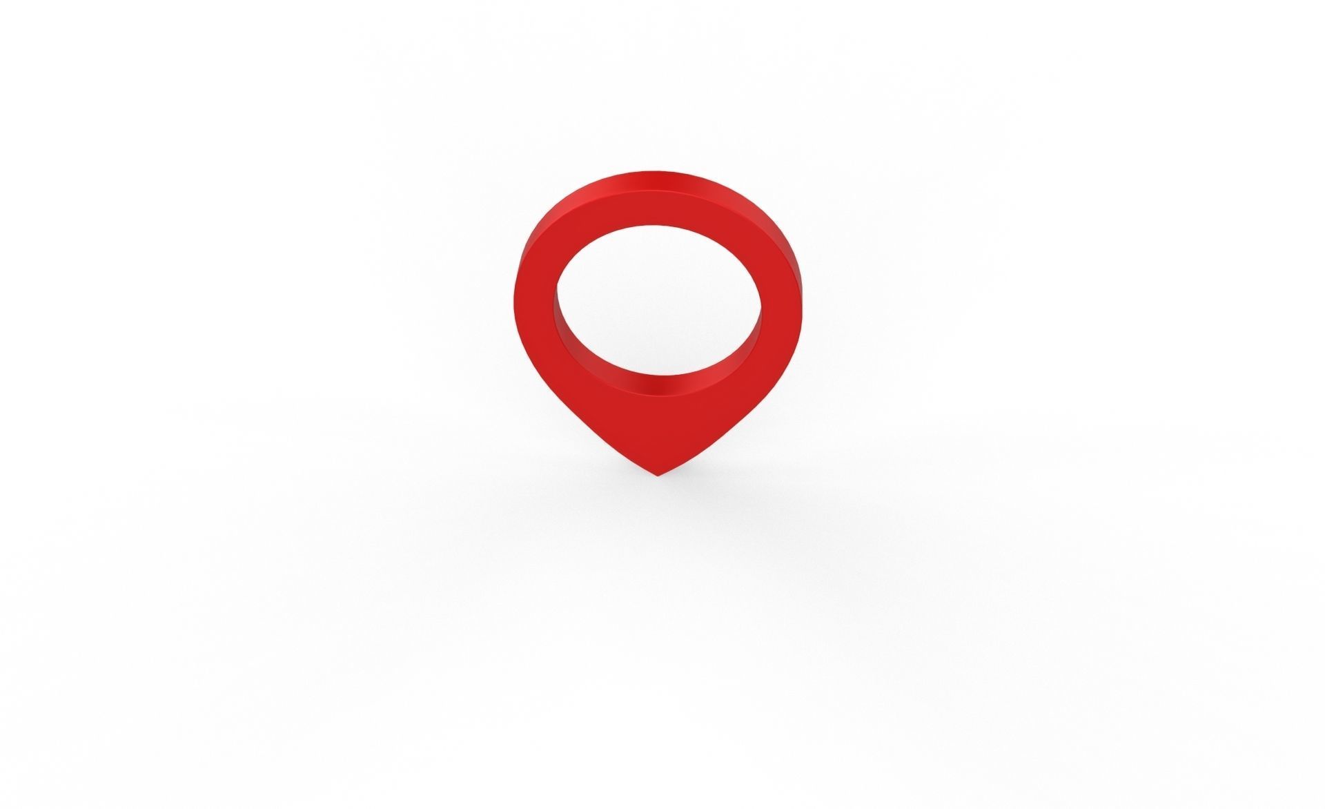 Pin 004 - Map Pointer Basic Red Low-poly 3D model_1
