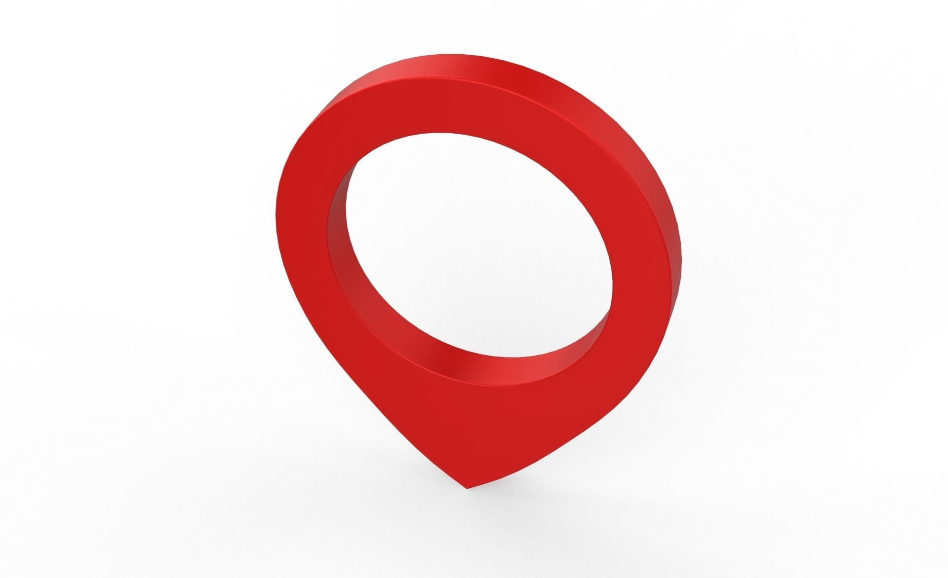 Pin 004 - Map Pointer Basic Red Low-poly 3D model_3