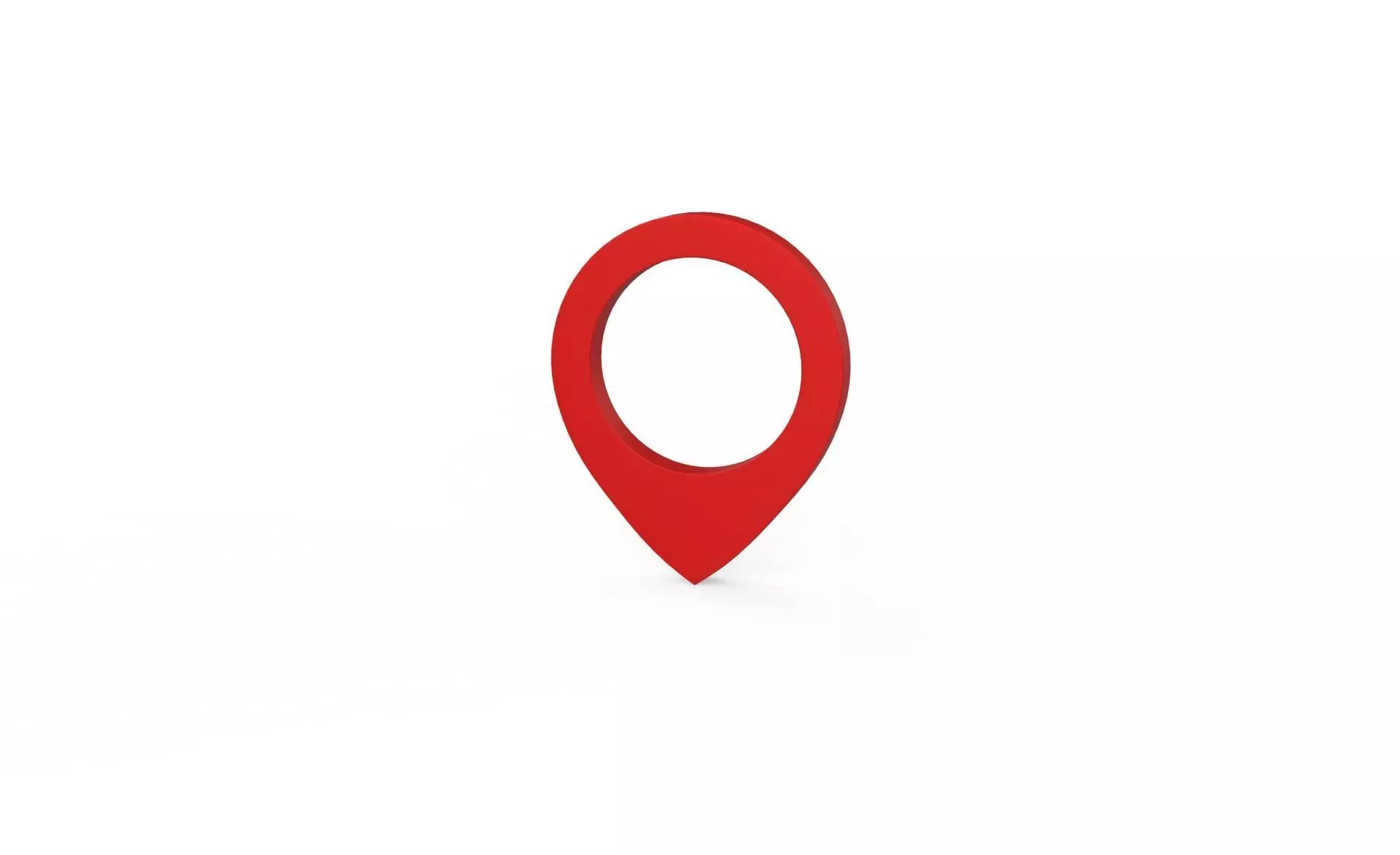 Pin 004 - Map Pointer Basic Red Low-poly 3D model_0