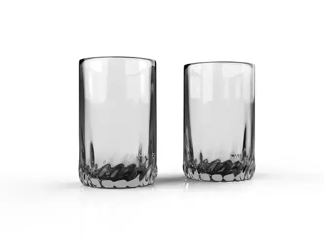 Bottle glass- unique pattern  3D print model