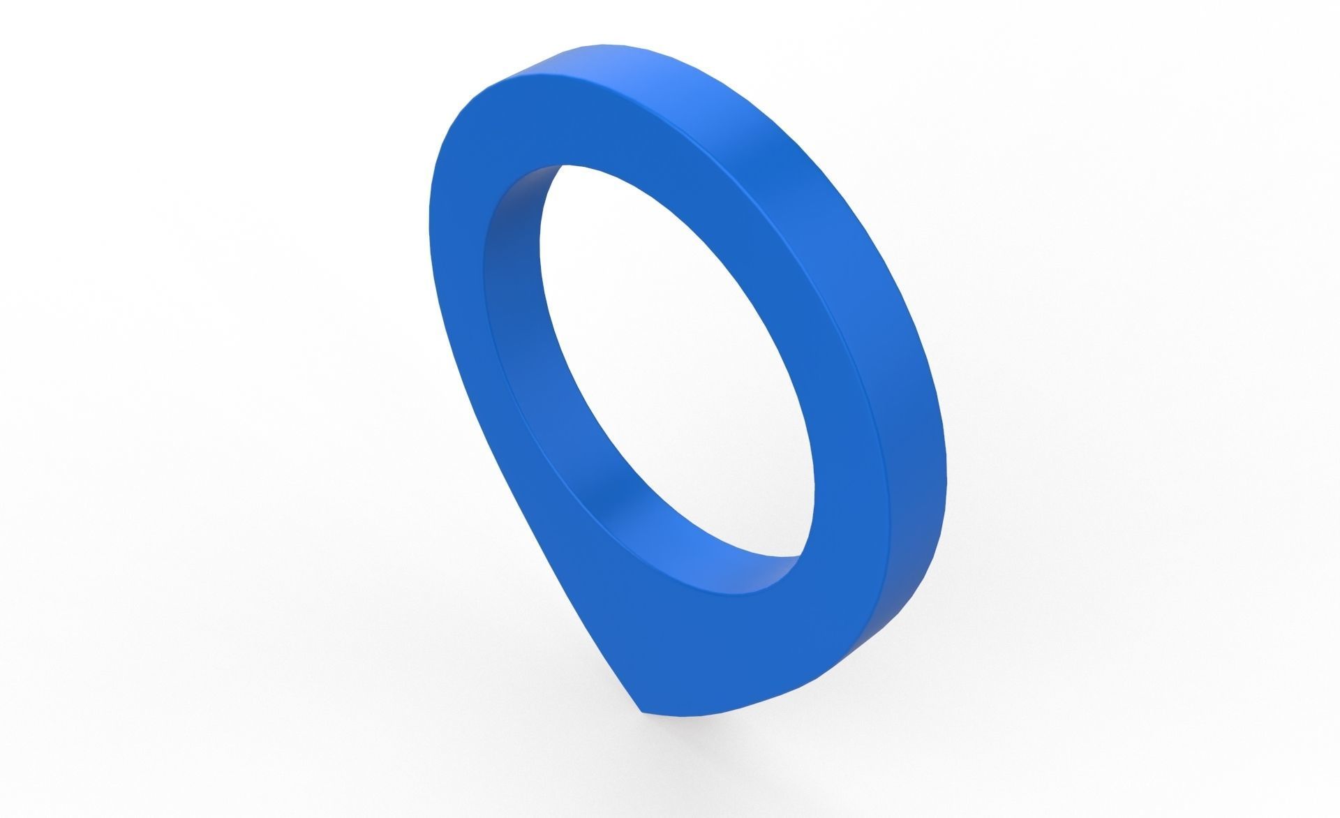 Pin 004 - Map Pointer Basic Blue Low-poly 3D model_3