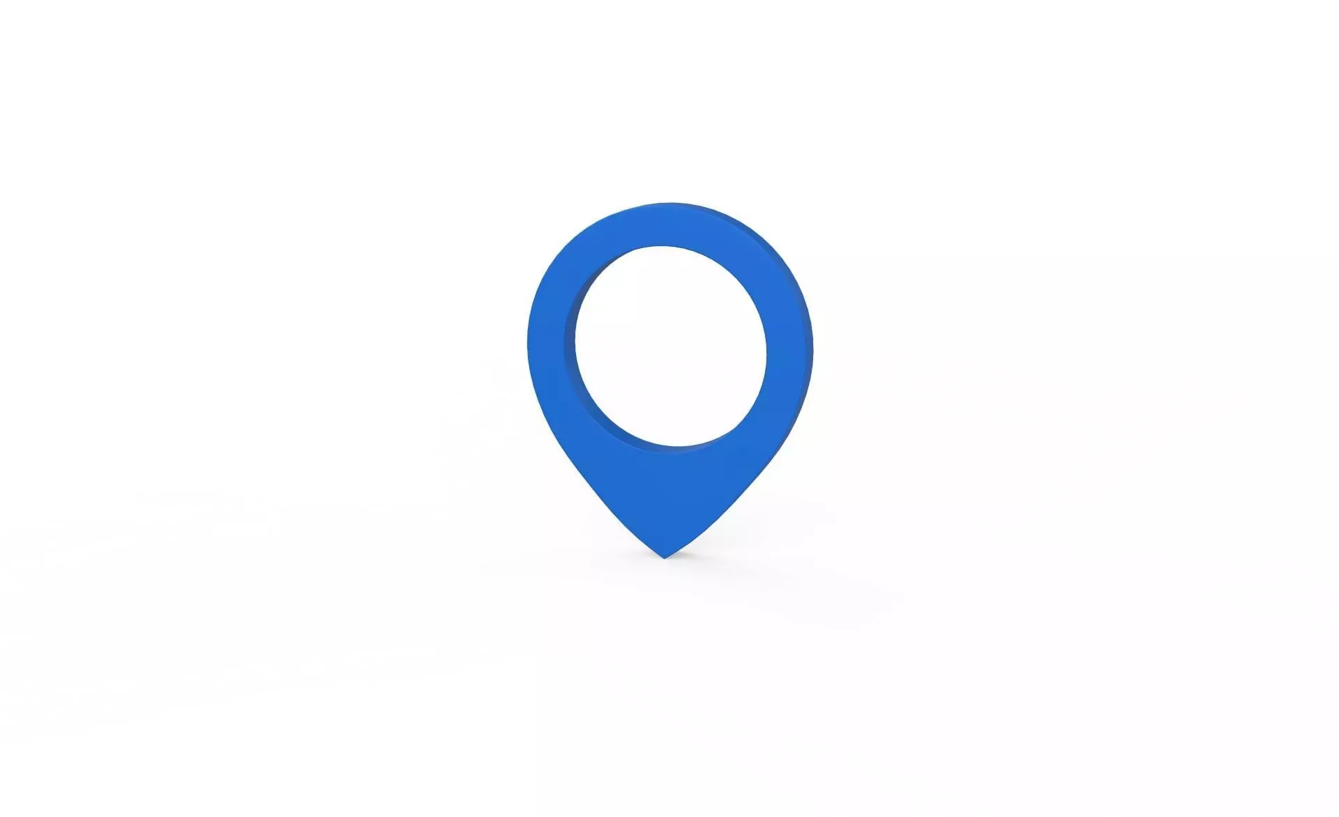 Pin 004 - Map Pointer Basic Blue Low-poly 3D model_0