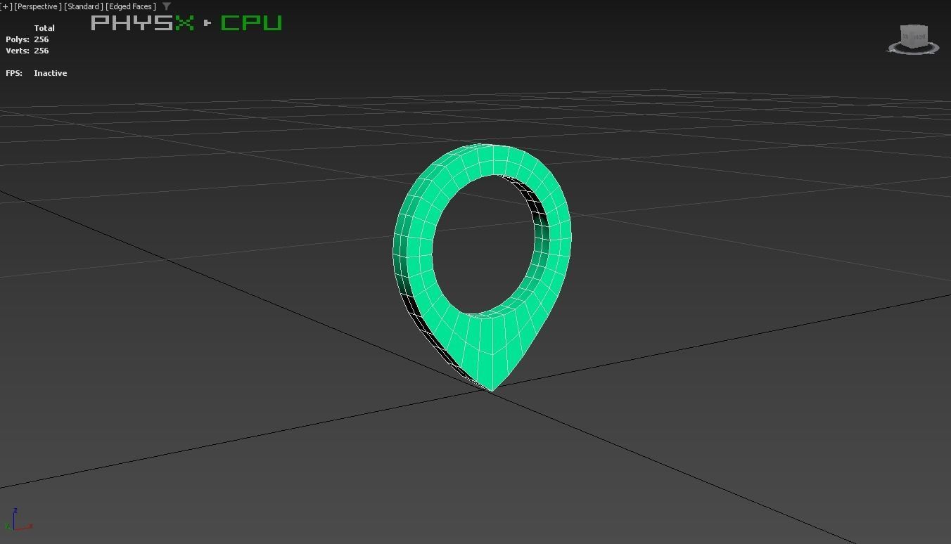 Pin 004 - Map Pointer Basic Green Low-poly 3D model_6