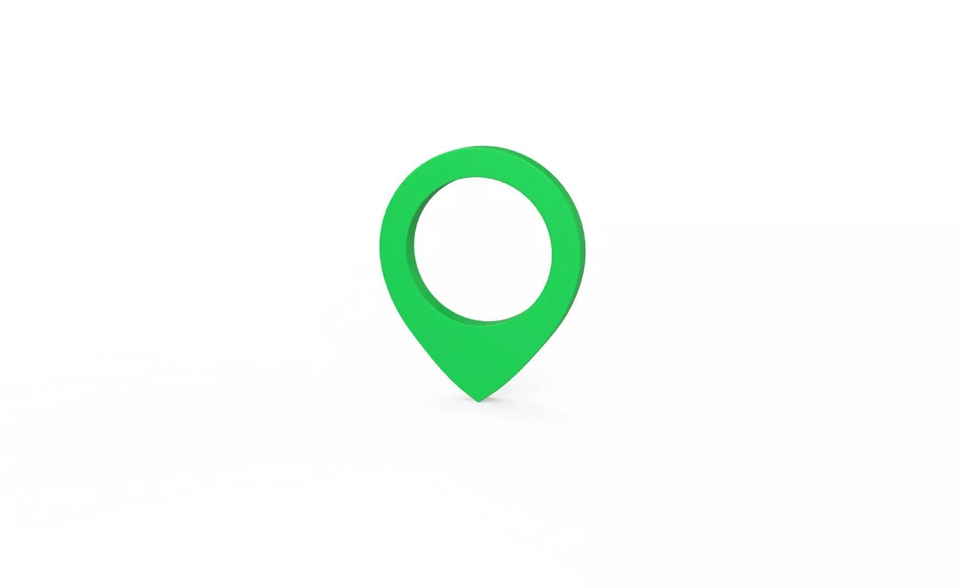 Pin 004 - Map Pointer Basic Green Low-poly 3D model_0