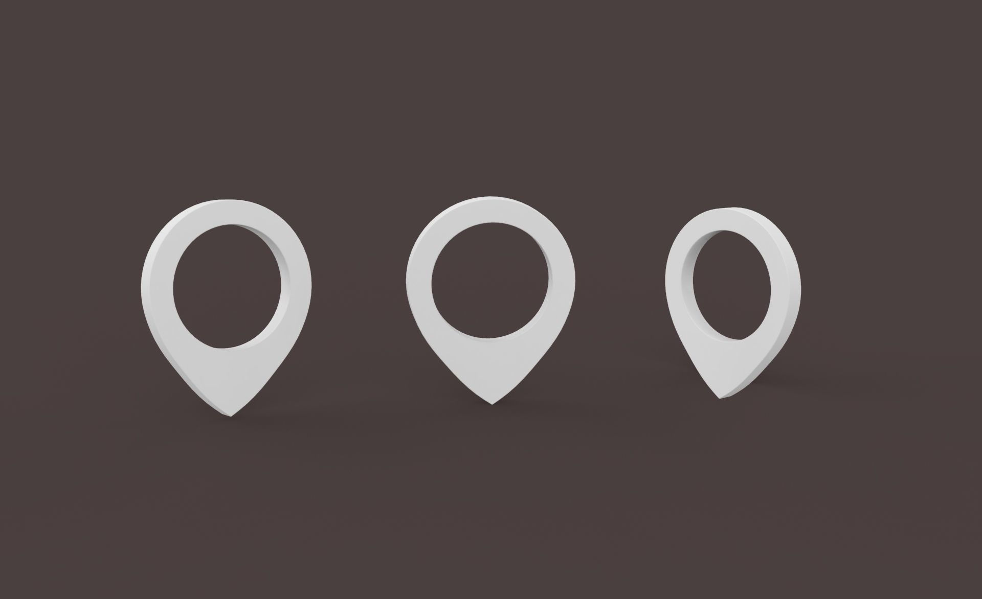 Pin 004 - Map Pointer Basic Green Low-poly 3D model_9