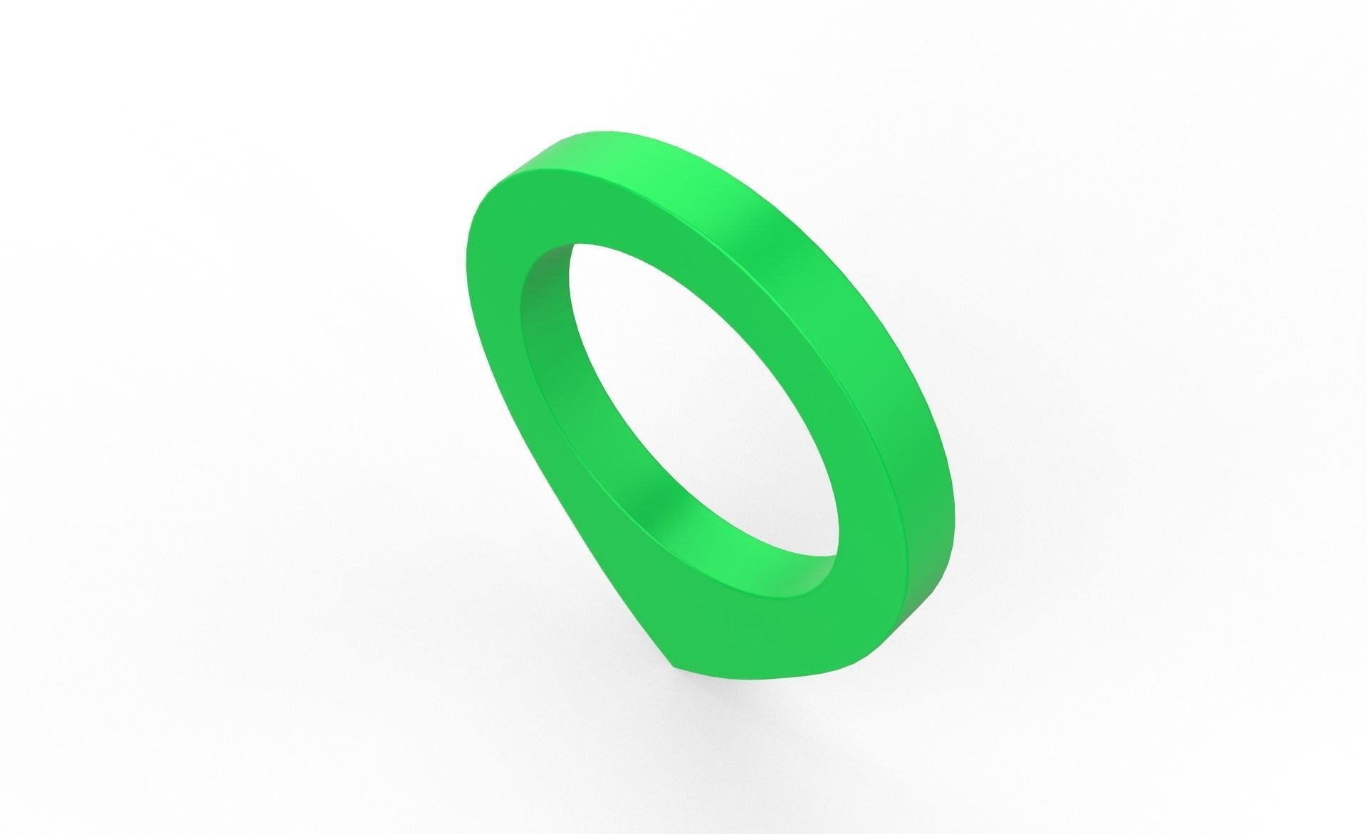 Pin 004 - Map Pointer Basic Green Low-poly 3D model_3