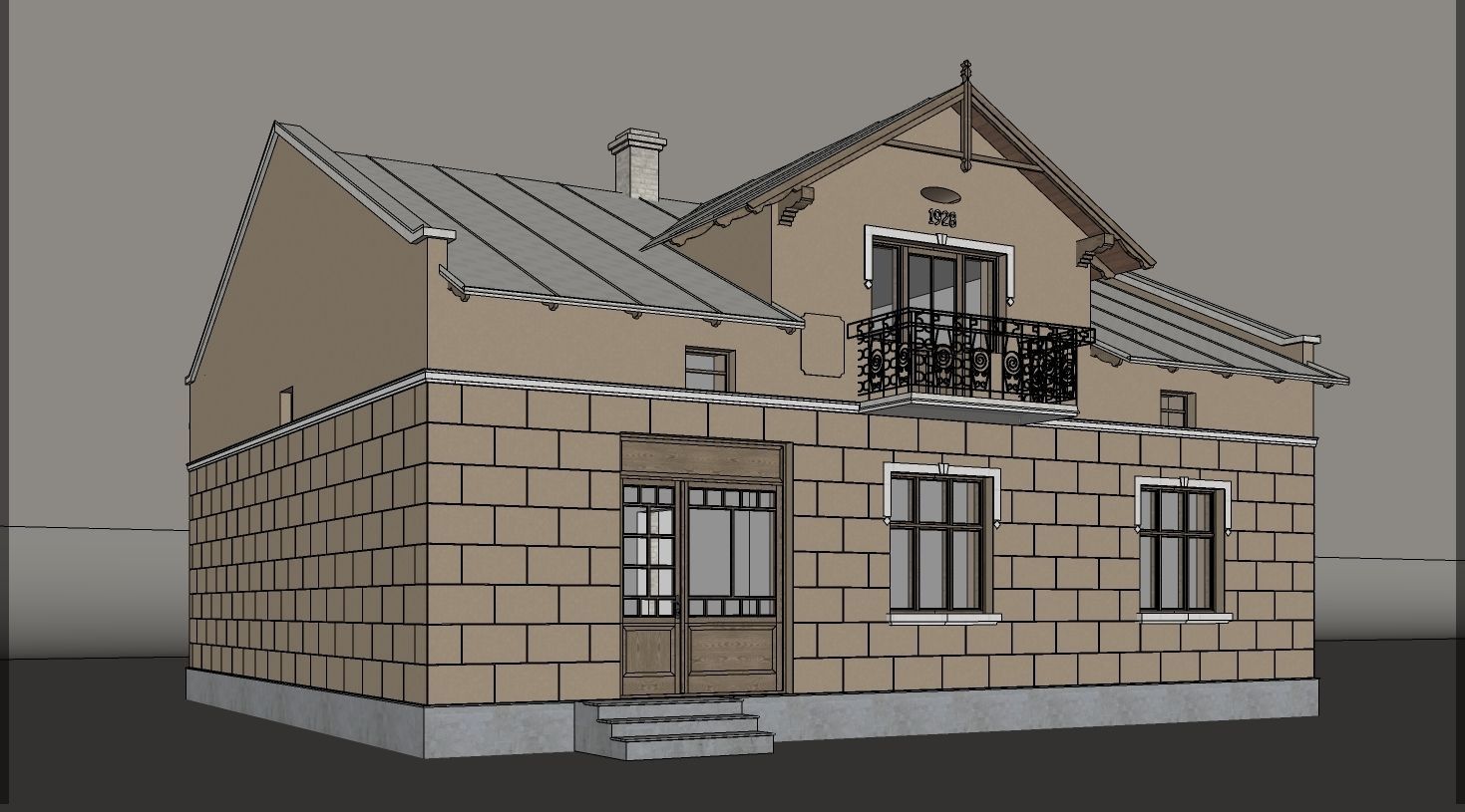 memorial museum of Roman Shukhevich lviv ukraine 3D model_2