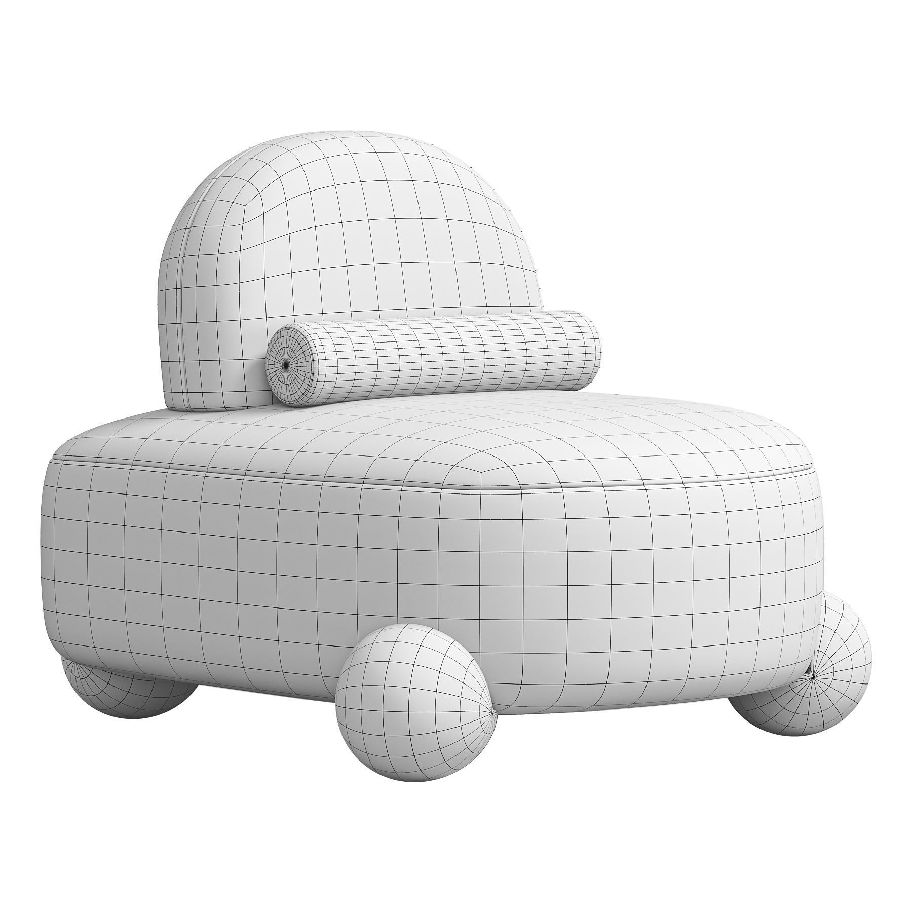 Object 076 Armchair by NG Design 3D model_6