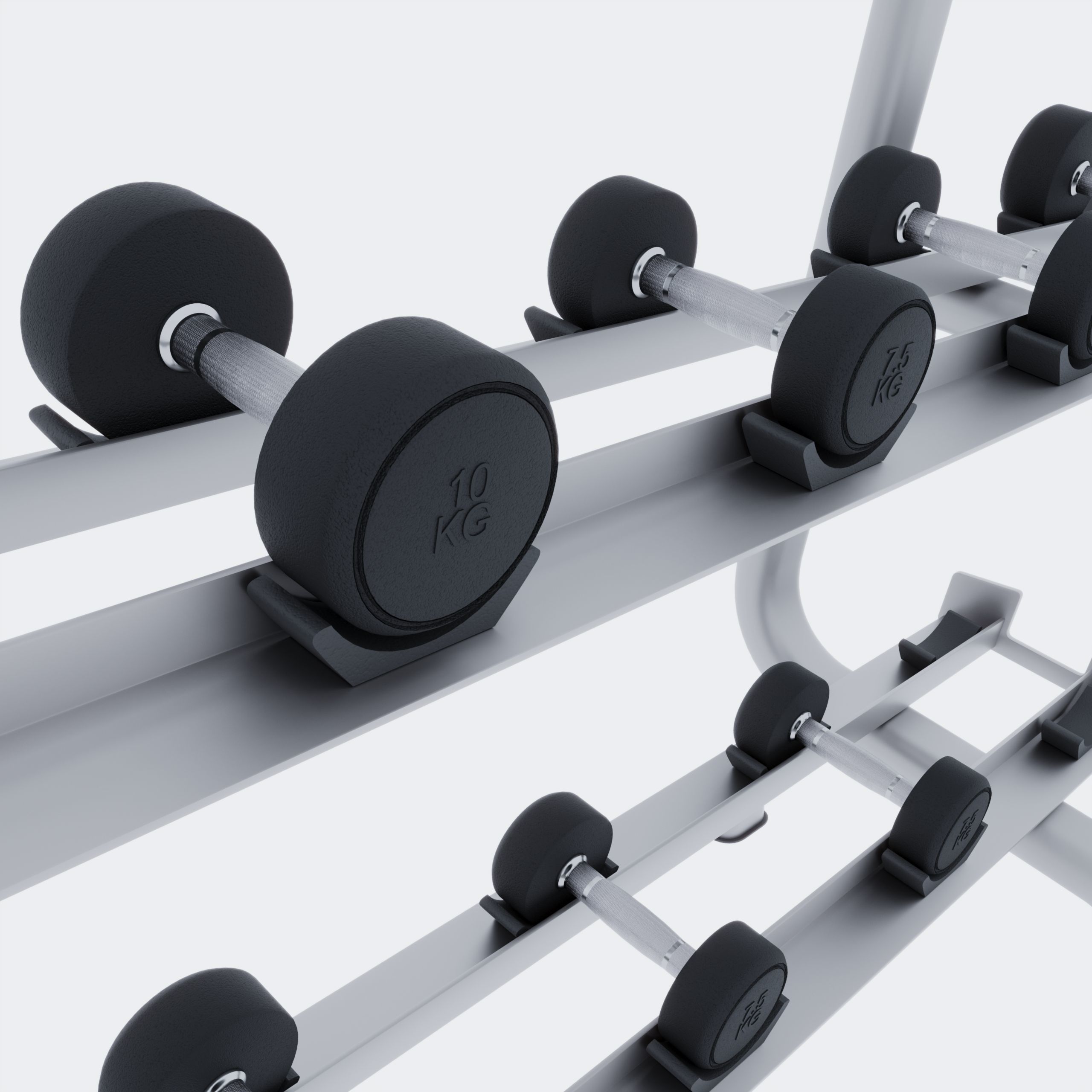 Small Gym Interior Set 3D model_12