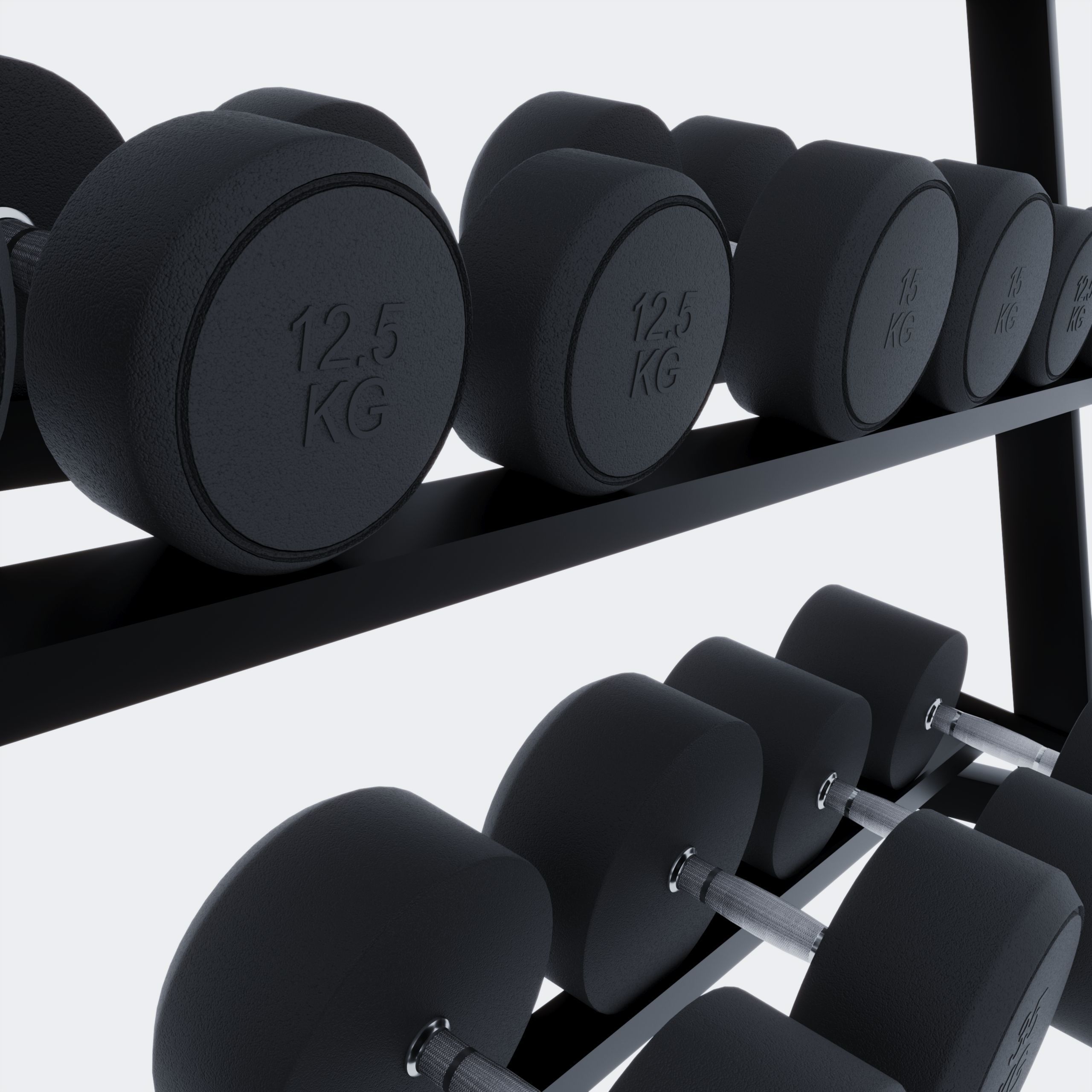 Small Gym Interior Set 3D model_14