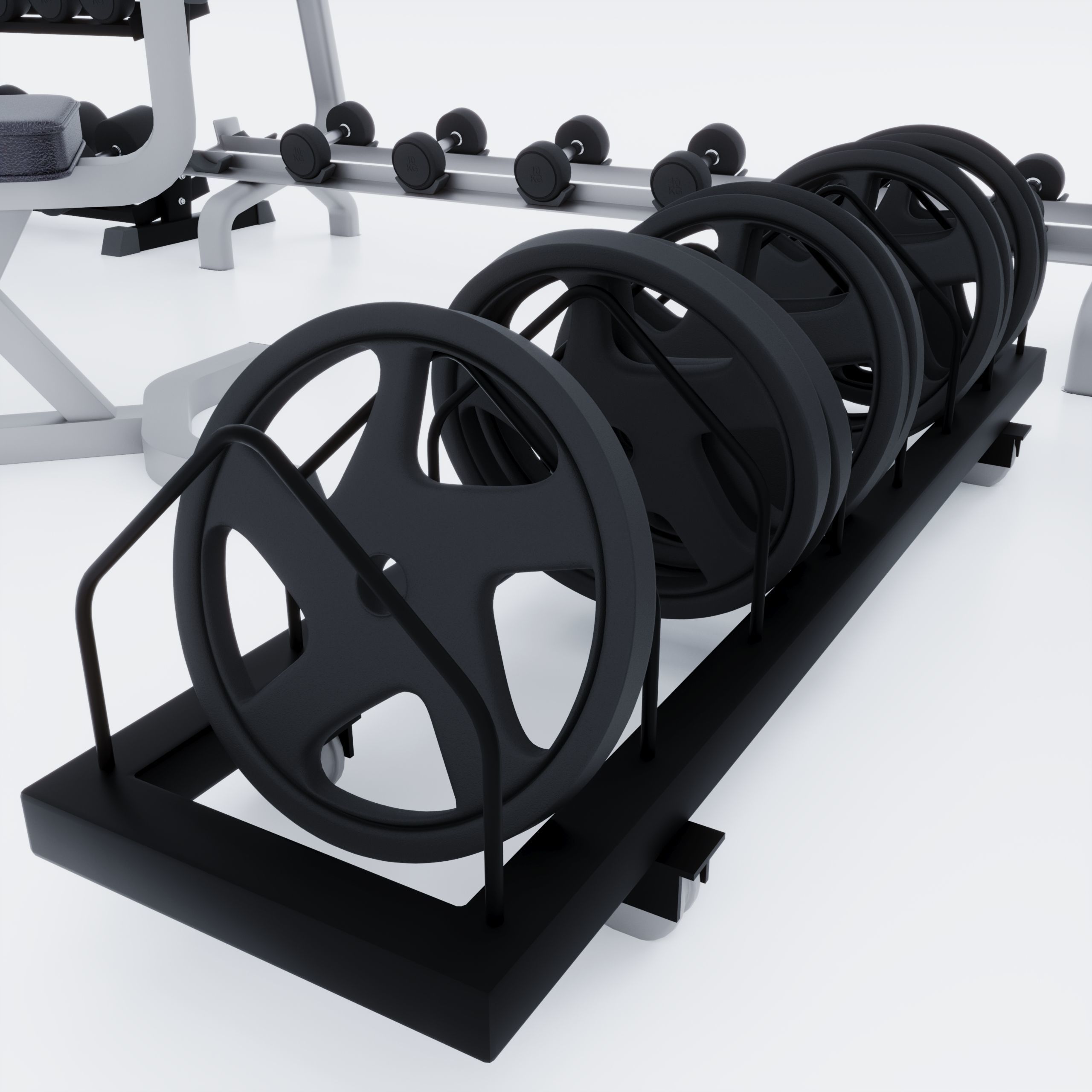 Small Gym Interior Set 3D model_1