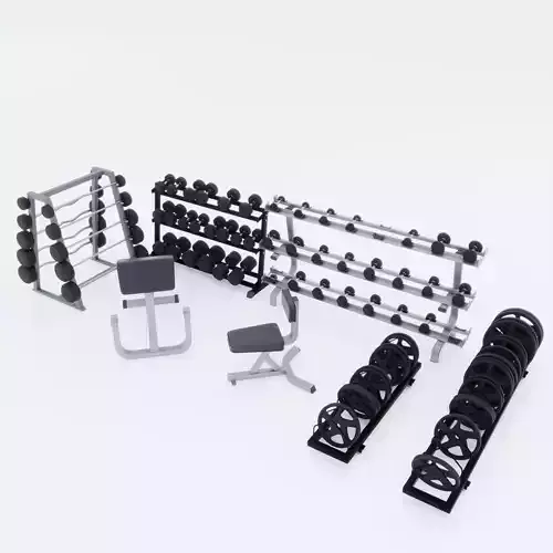 Small Gym Interior Set