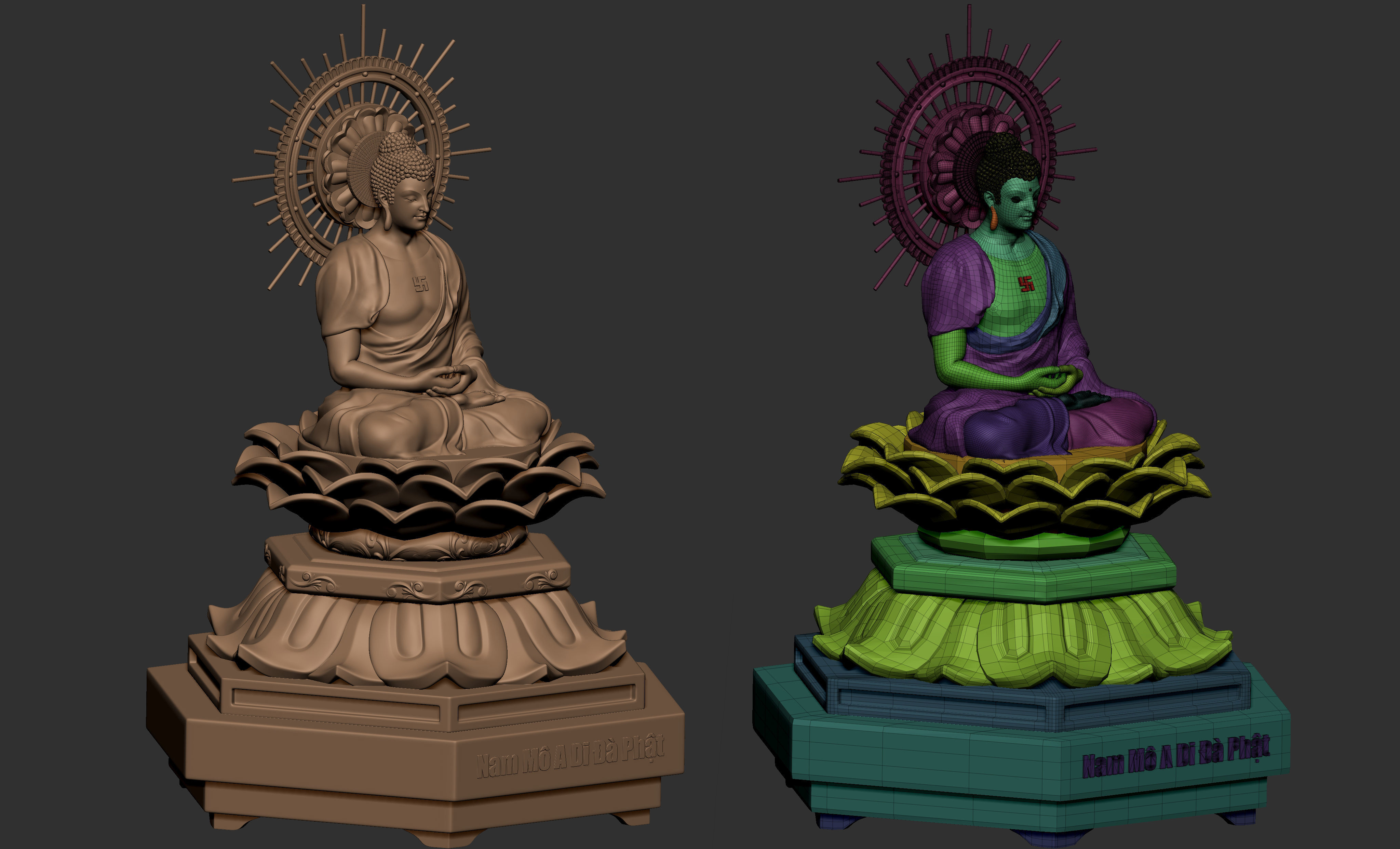 Amitabha Buddha - 3D printing 3D print model_5
